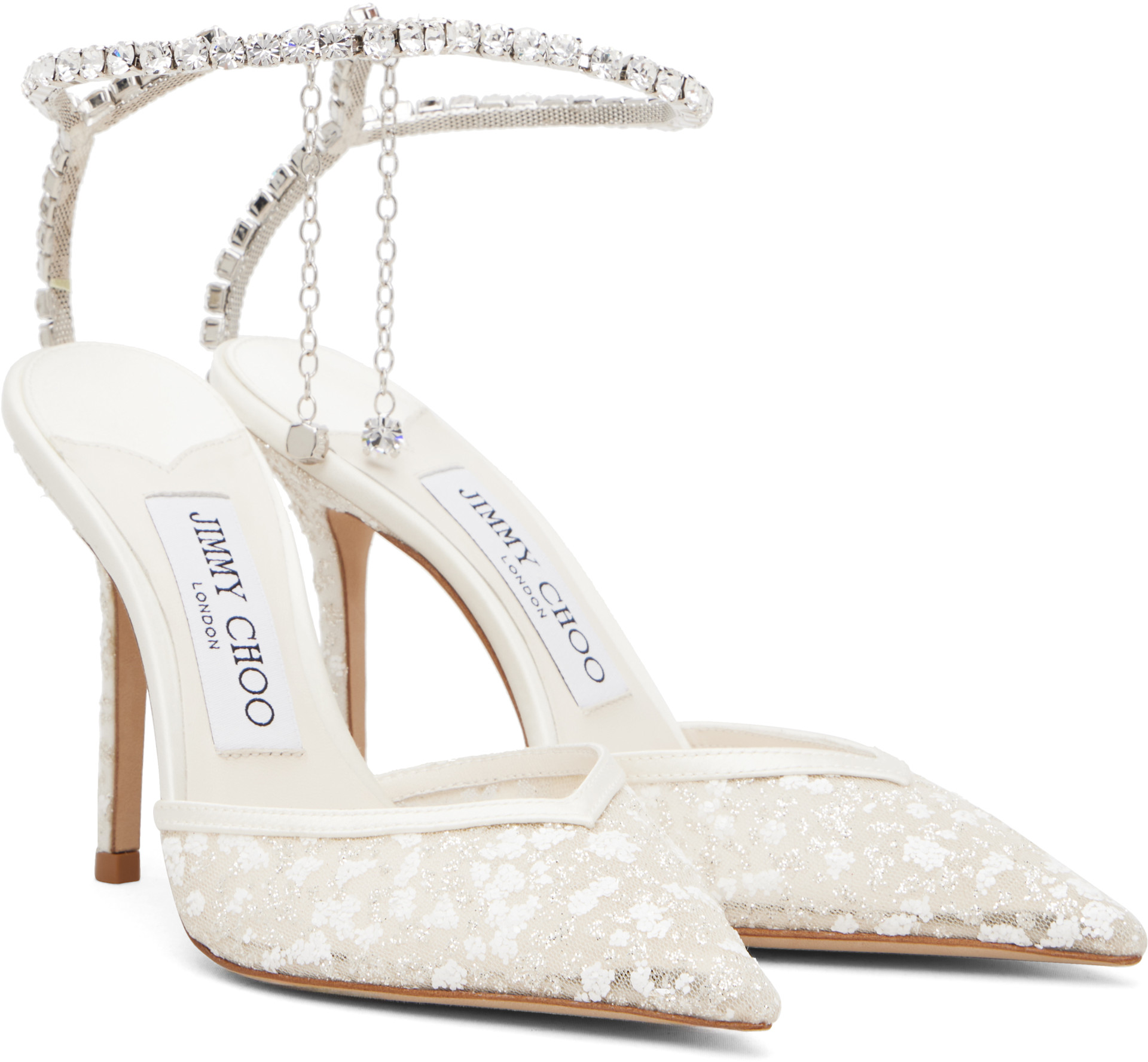 Jimmy Choo: Off-White Saeda 100 Heels | SSENSE