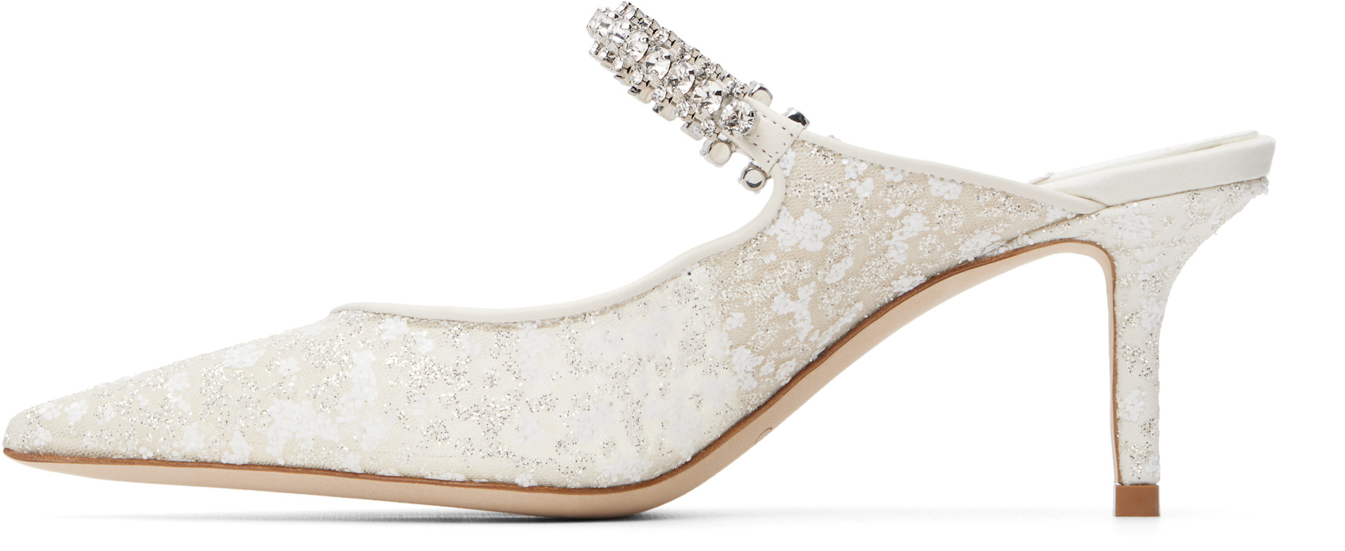 Jimmy Choo: オフホワイト Bing 65 ヒール | SSENSE 日本