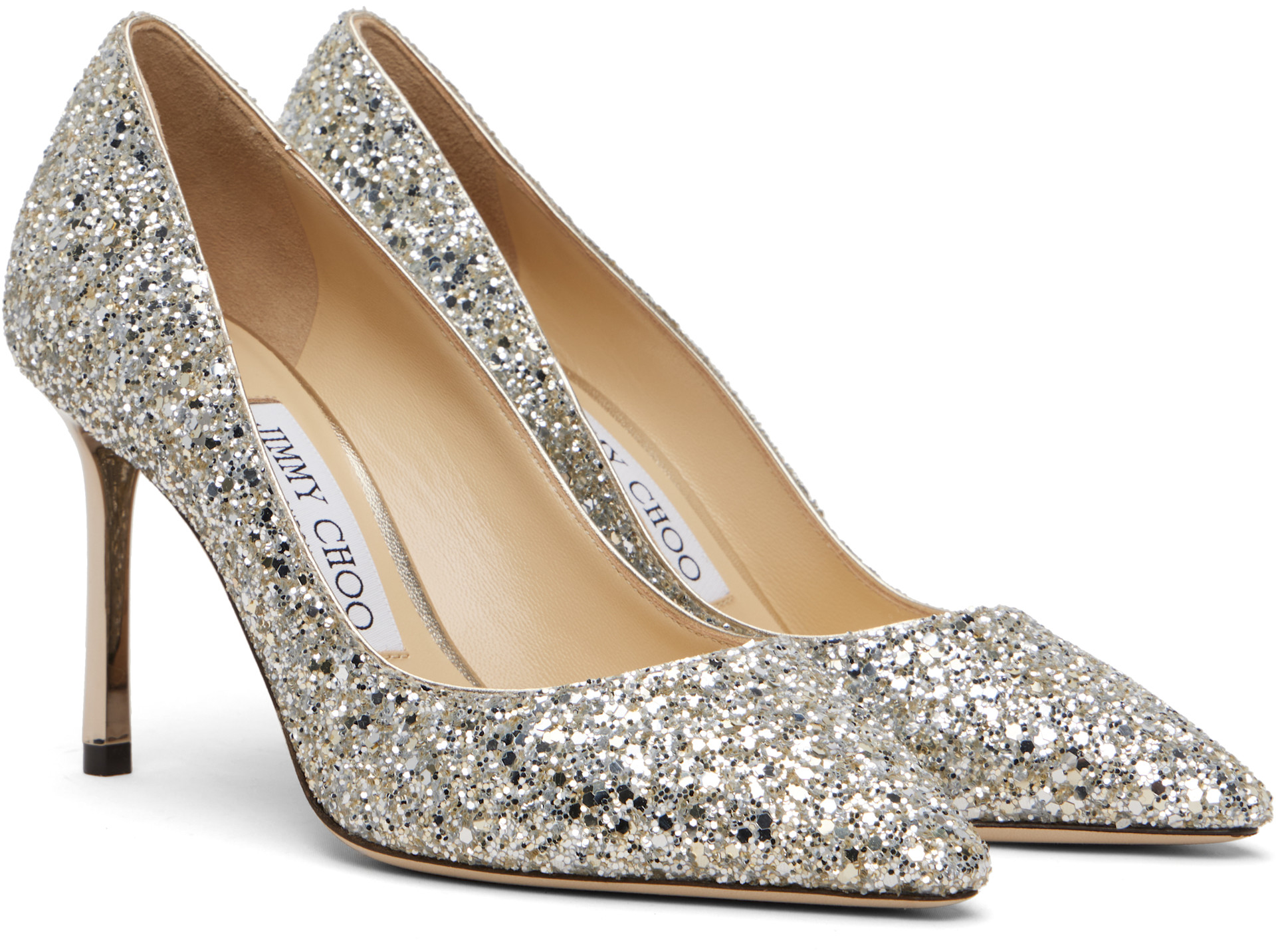 Jimmy Choo: シルバー Romy 85 ヒール | SSENSE 日本