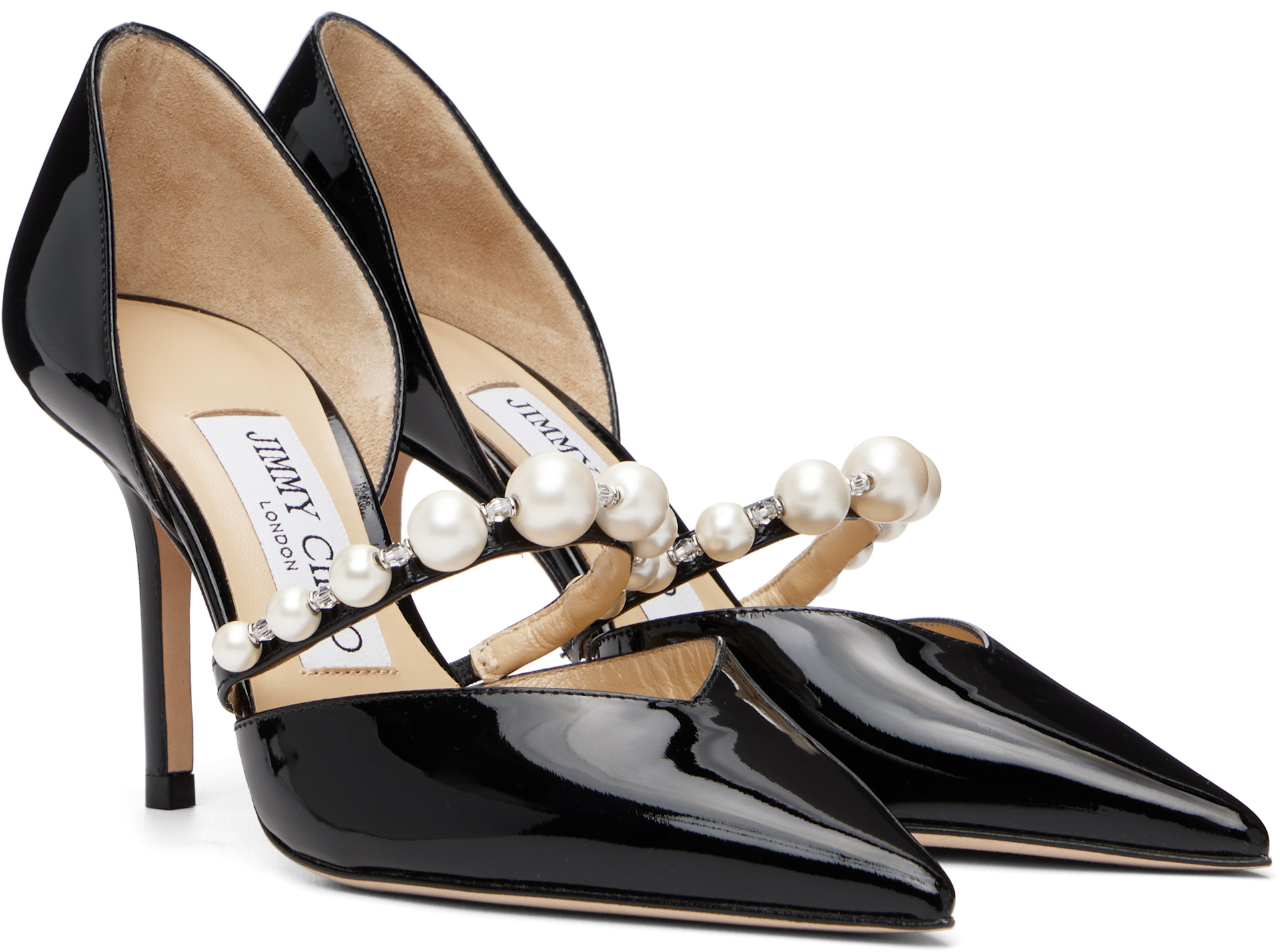 Jimmy Choo: Black Aurelie 85 Heels | SSENSE Canada