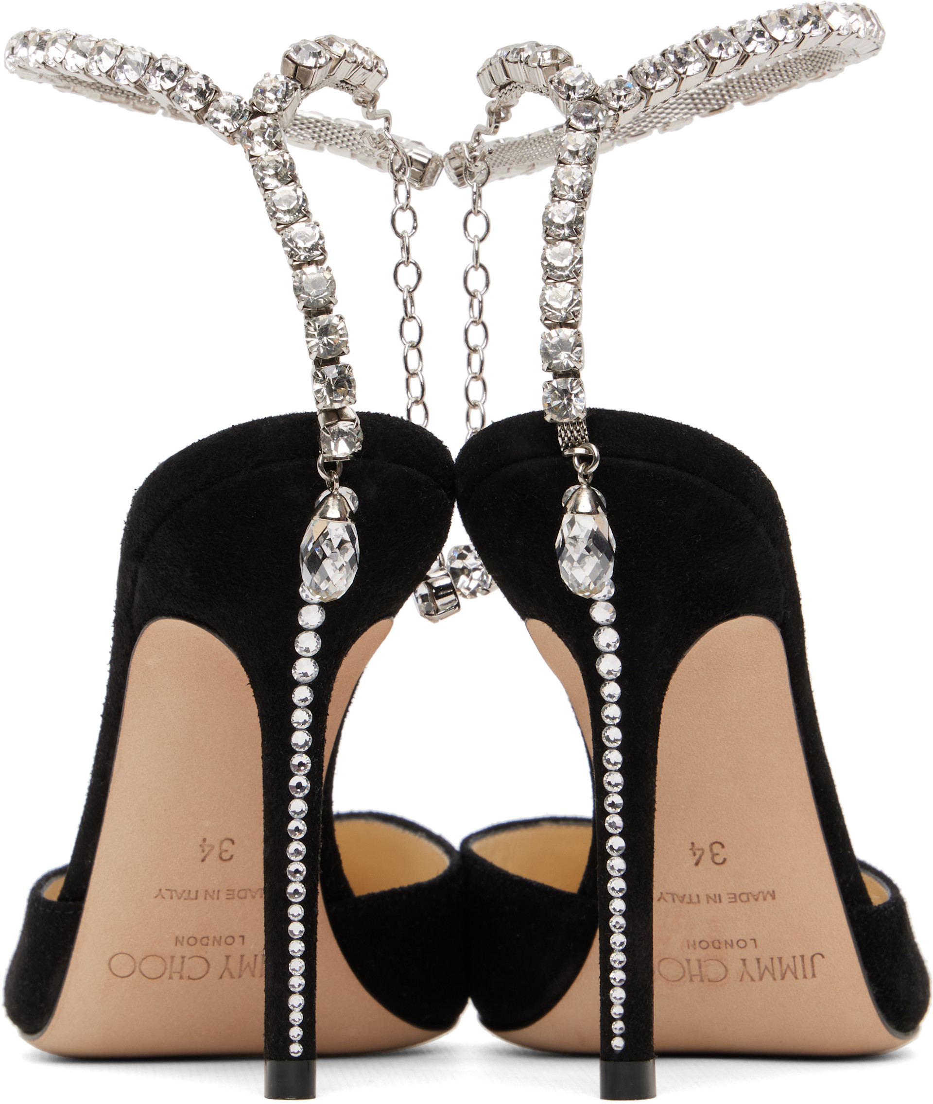 Jimmy Choo: ブラック Saeda 100 ヒール | SSENSE 日本