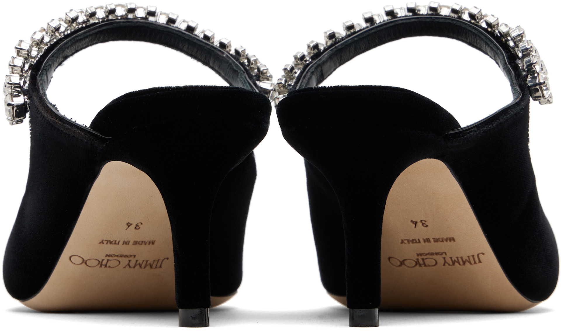 Jimmy Choo - Chaussures à talon 65 noires à bride Bing