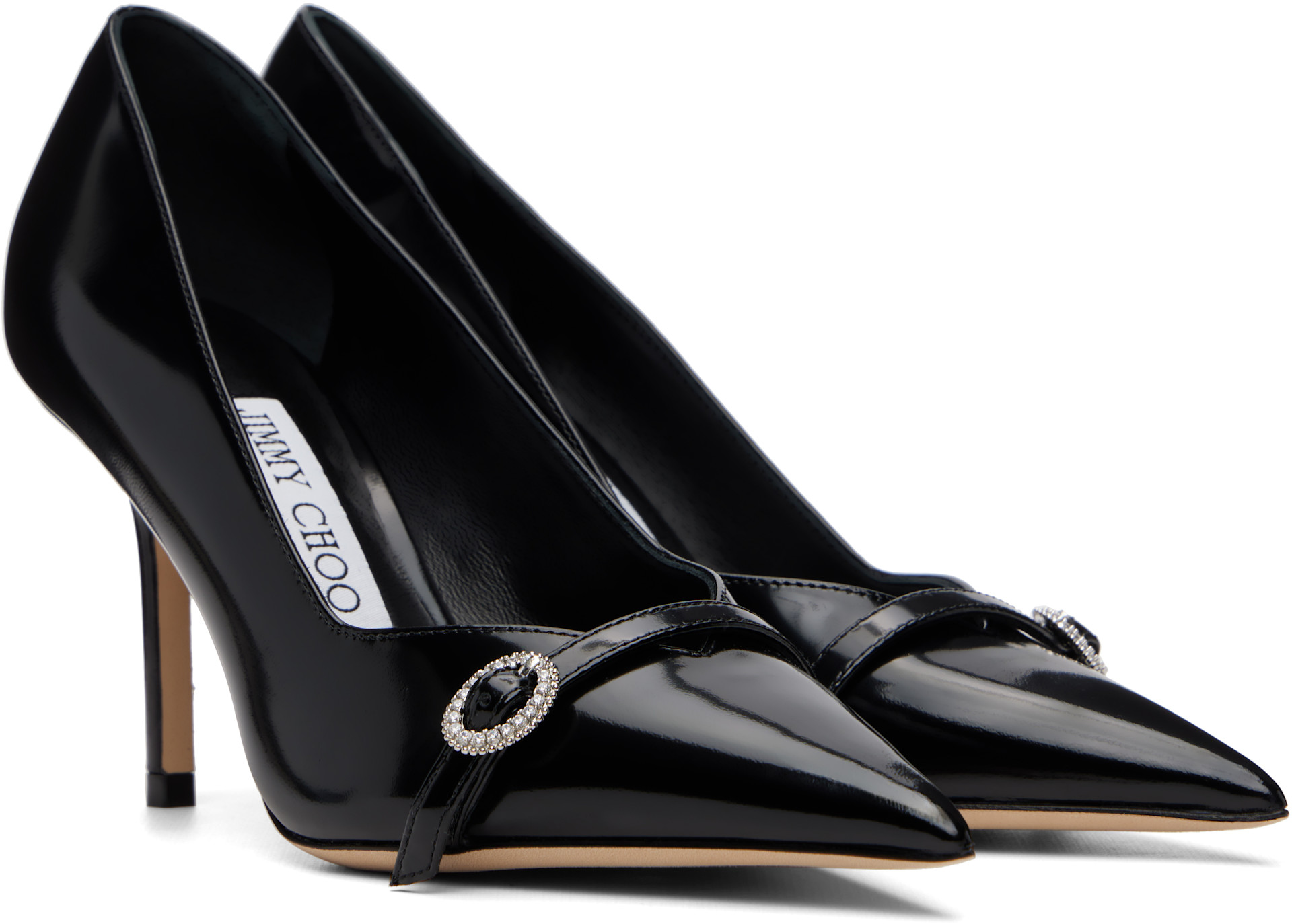 Jimmy Choo: Black Keari 85 Heels | SSENSE Netherlands