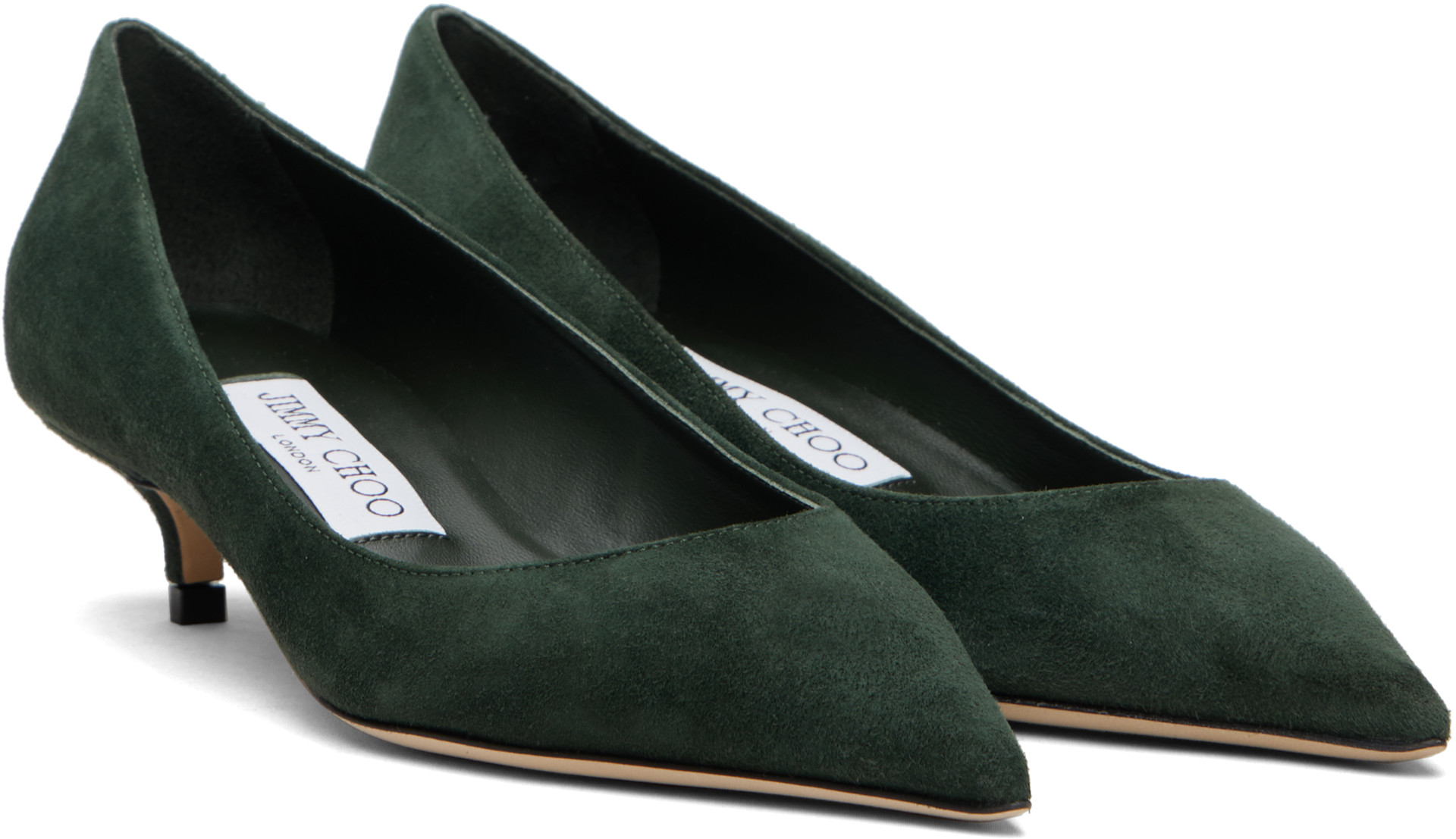 Jimmy Choo: Green Amelia Heels | SSENSE