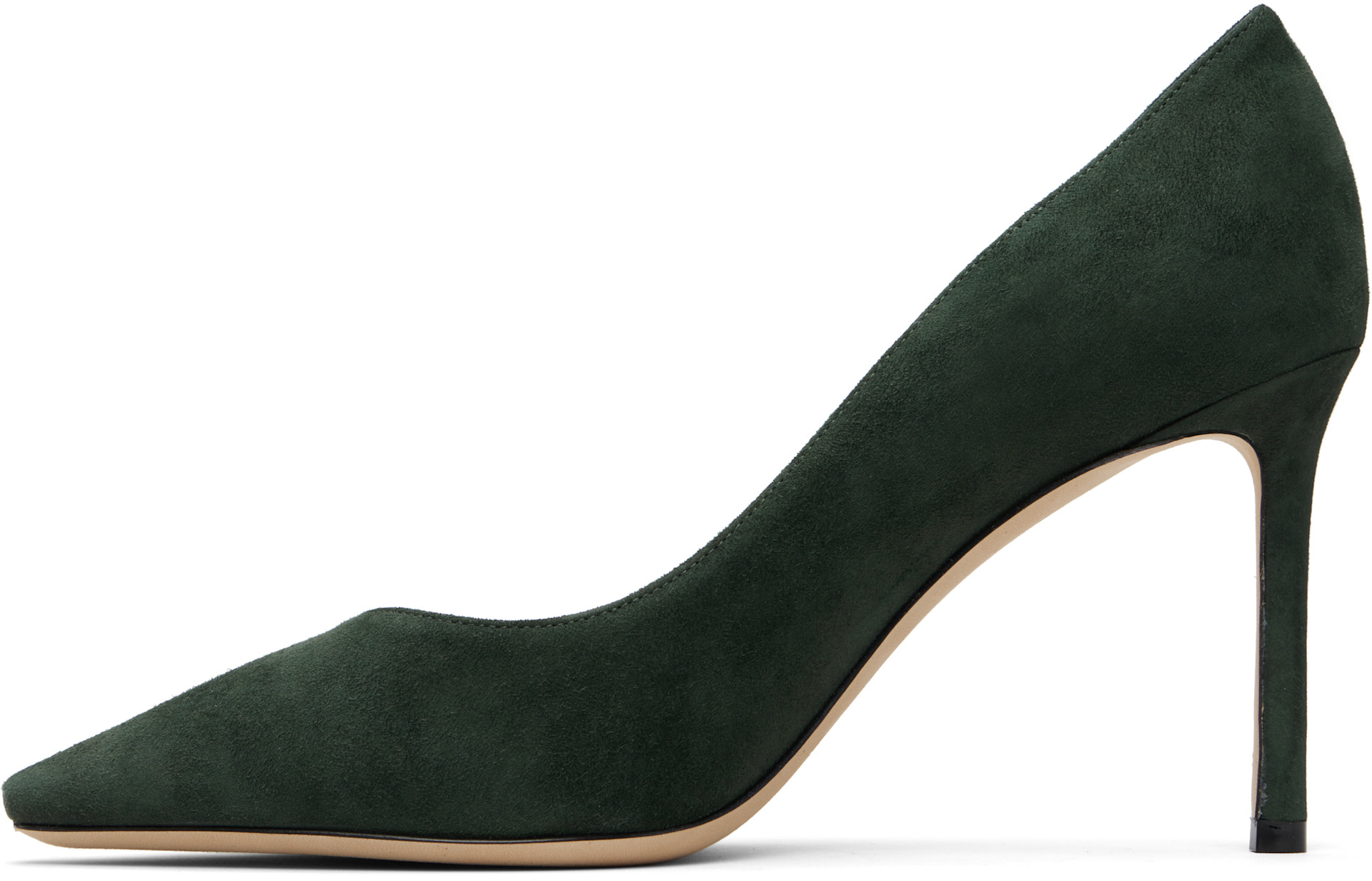 Jimmy Choo: Green Romy 85 Heels | SSENSE