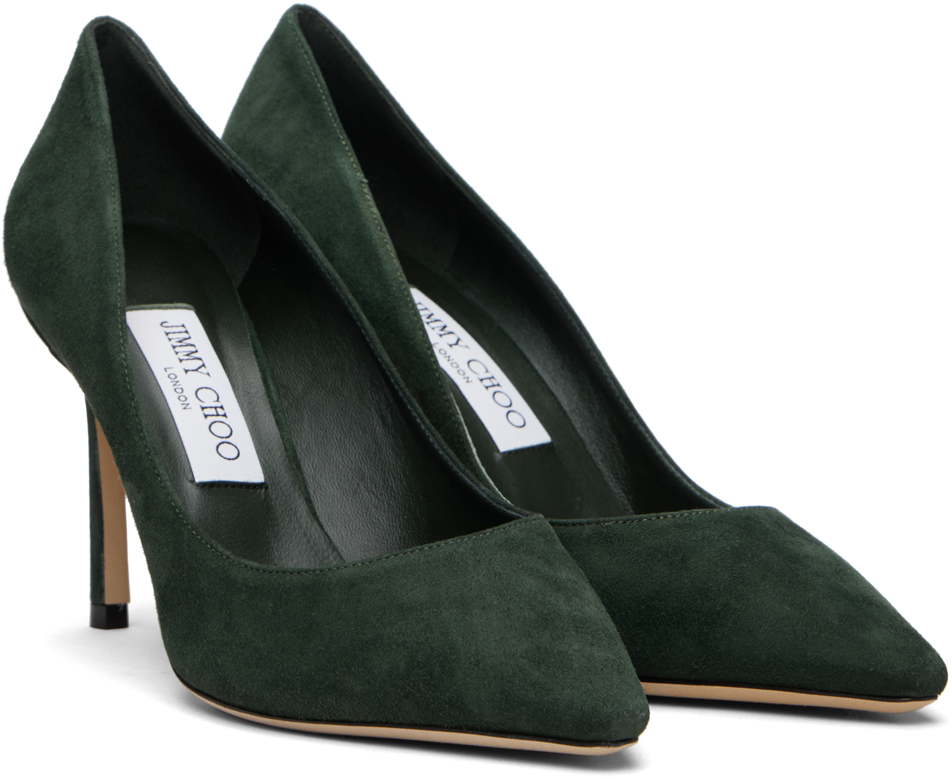 Jimmy Choo: Green Romy 85 Heels | SSENSE