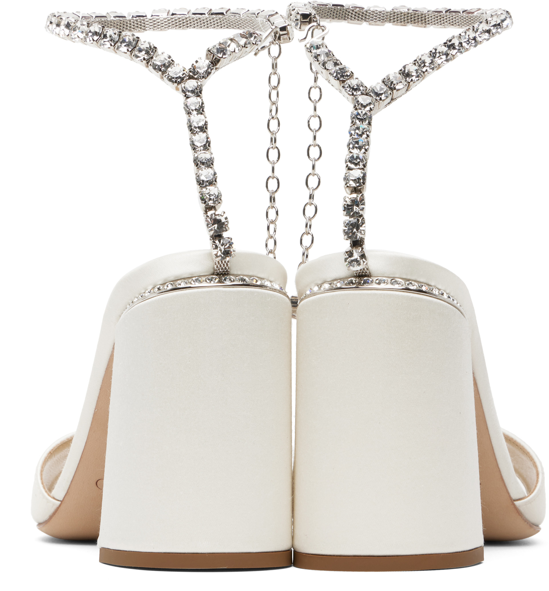 Jimmy Choo: White Saeda 85 Heeled Sandals | SSENSE