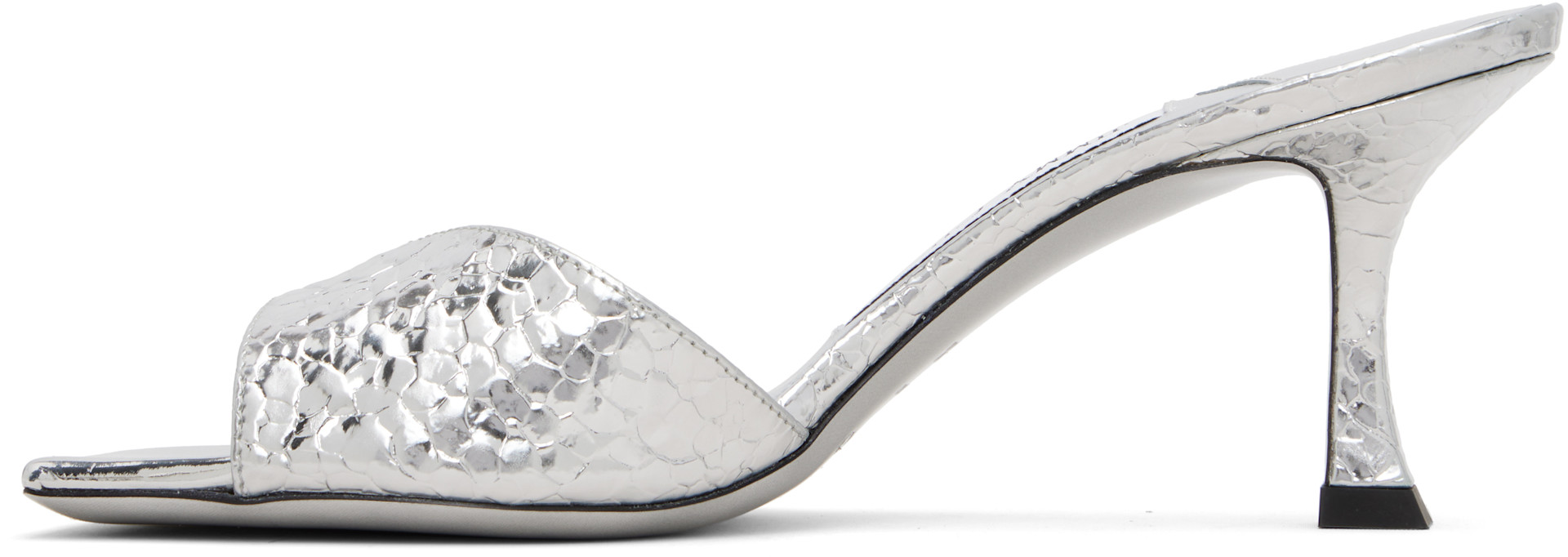 Jimmy Choo: シルバー Skye 70 ヒールサンダル | SSENSE 日本