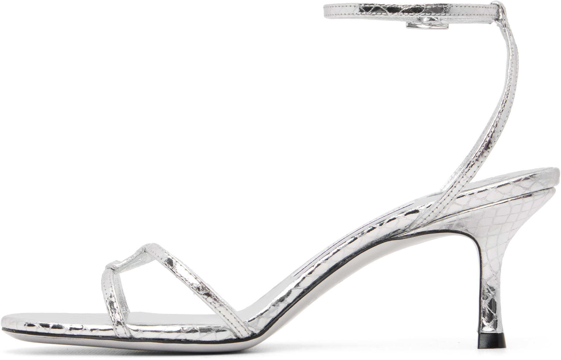 Jimmy Choo: Silver 1998 Leo 65 Heeled Sandals | SSENSE