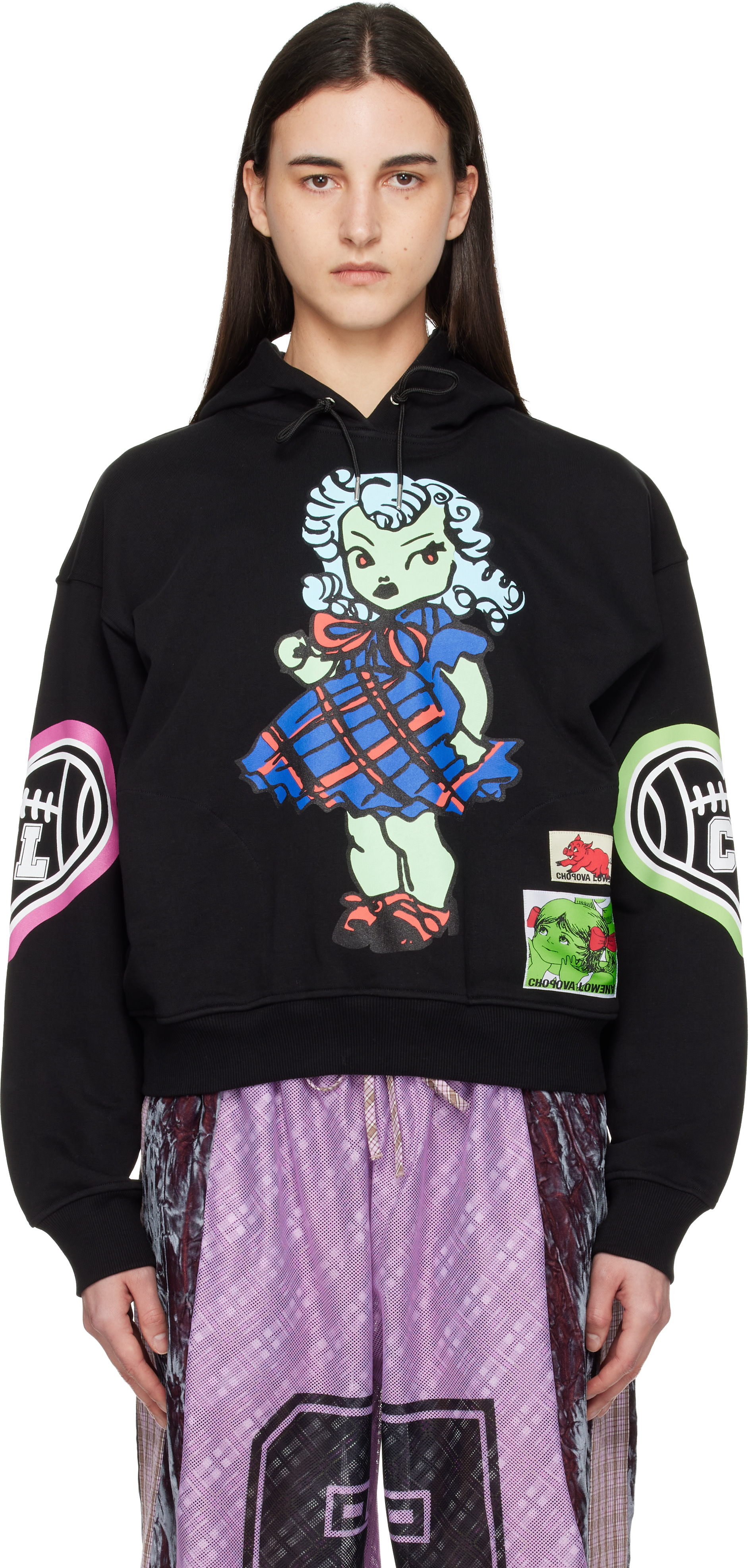 Chopova Lowena - Pull à capuche Cry Baby noir