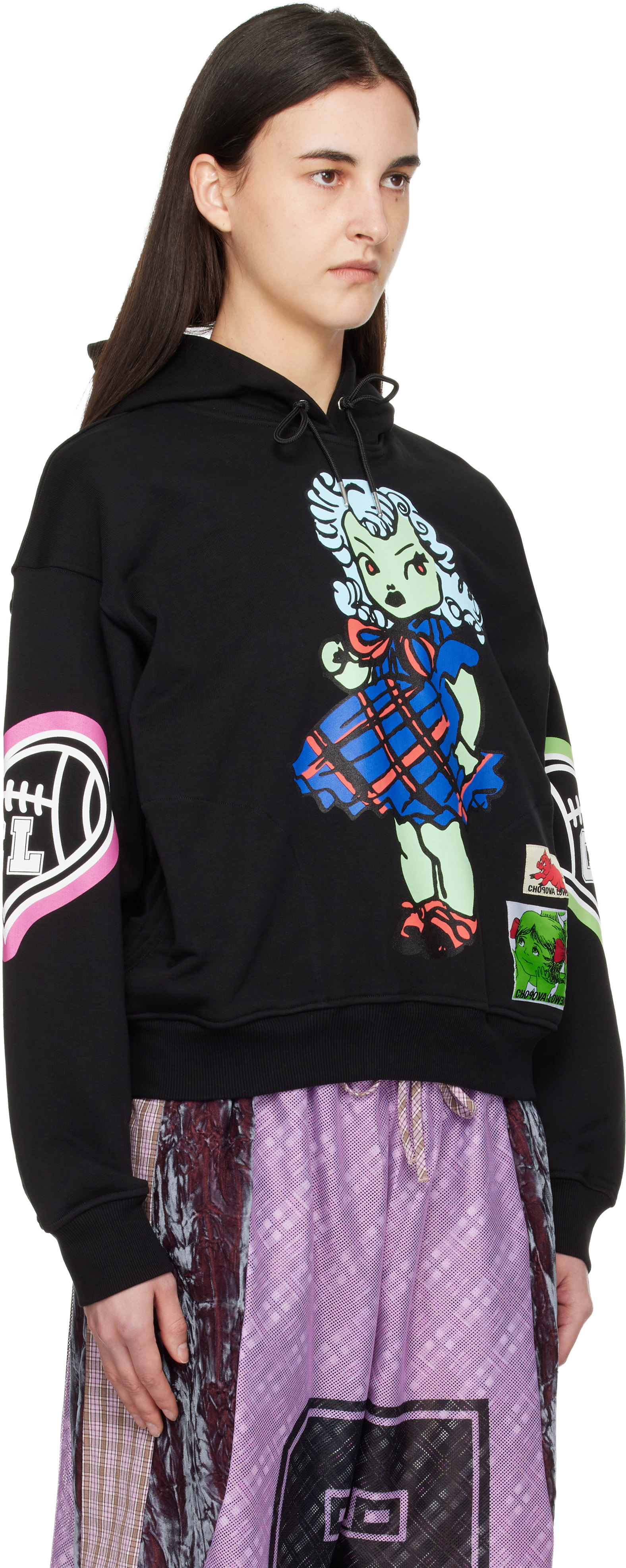 Chopova Lowena - Pull à capuche Cry Baby noir