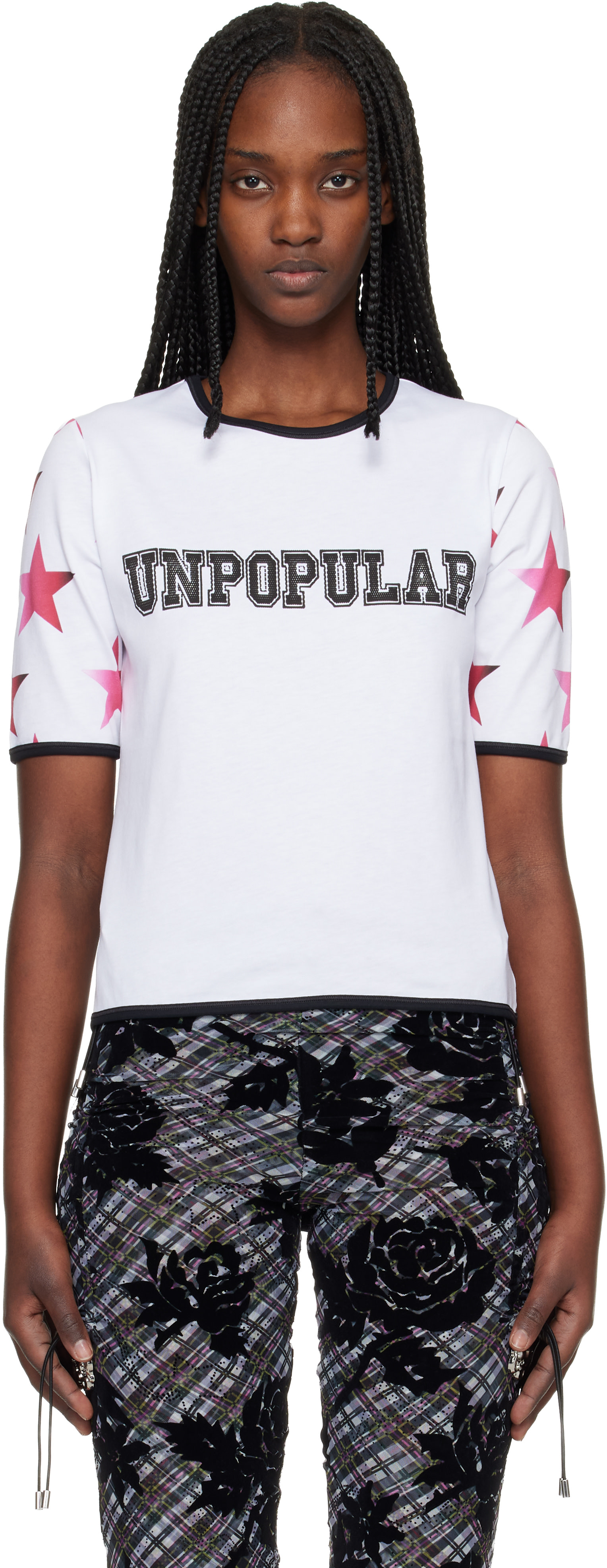 トップス chopova lowena tee Chopova Lowena: White 'Unpopular' Fitted Jersey T-shirt | SSENSE