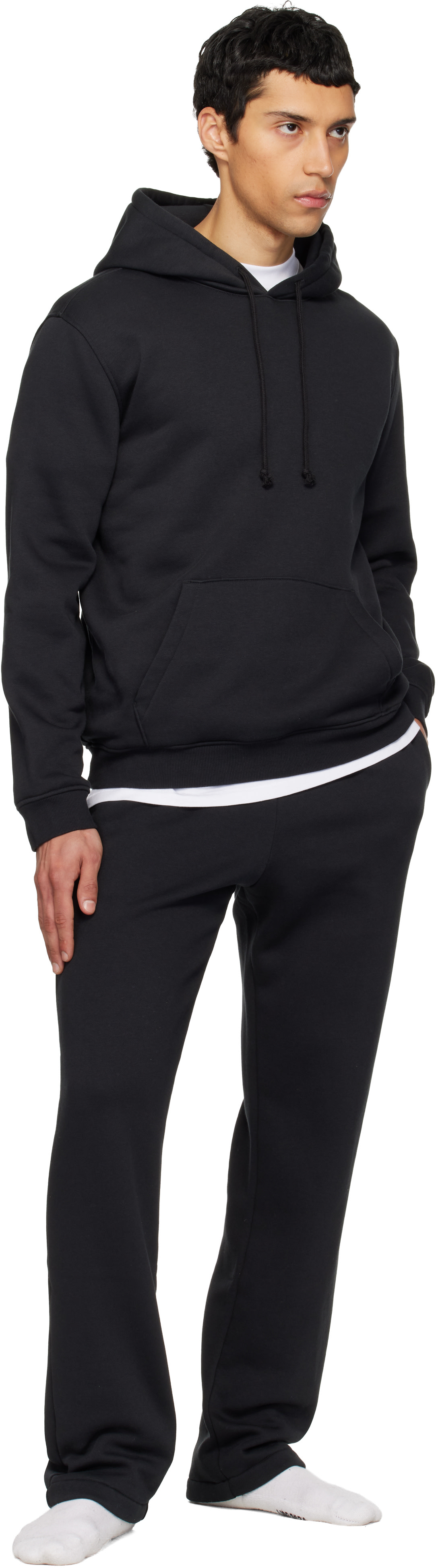【専用】SKIMS ブラック スウェットカーゴパンツとヘアクリップ SKIMS: ブラック Fleece Lounge クラシック ストレートレッグ
