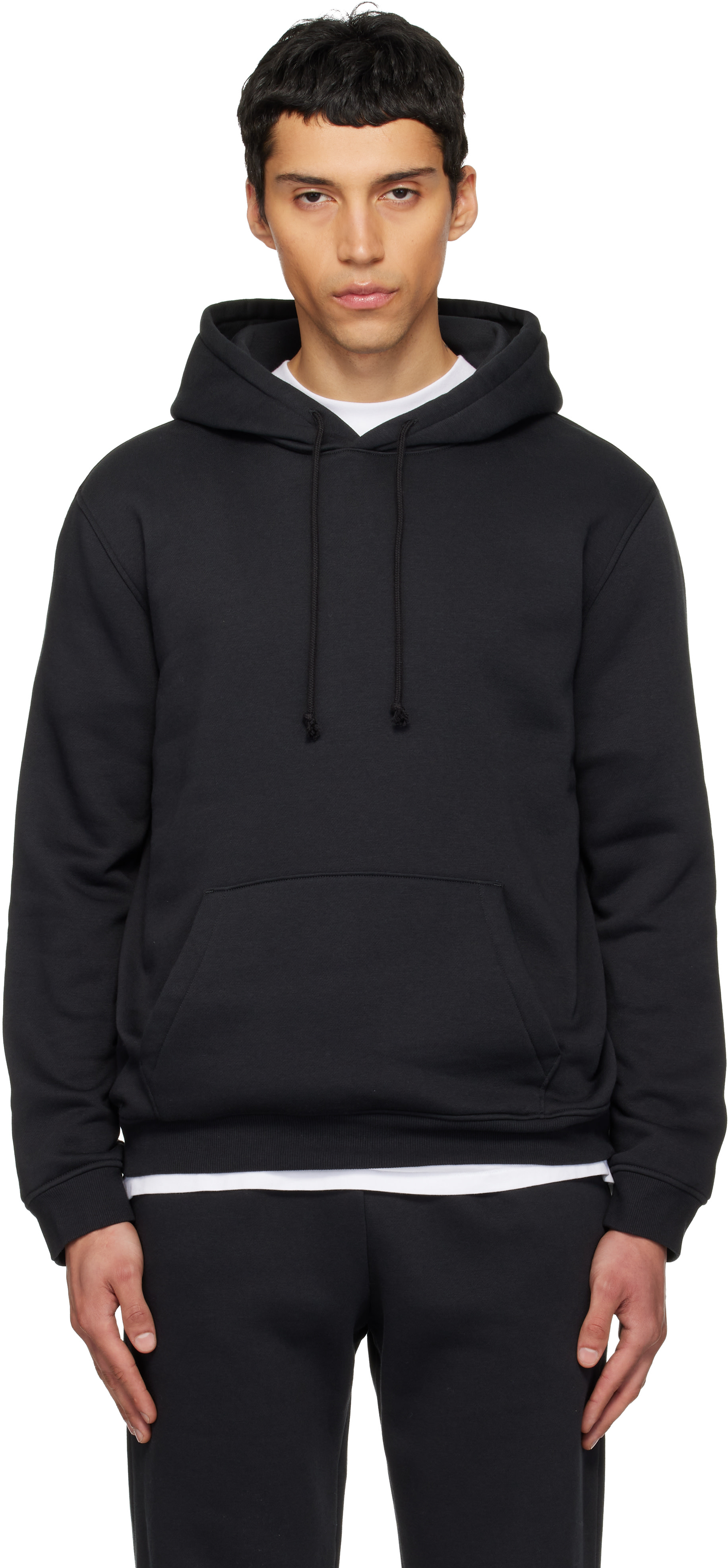 SKIMS - Pull à capuche noir - Fleece Lounge