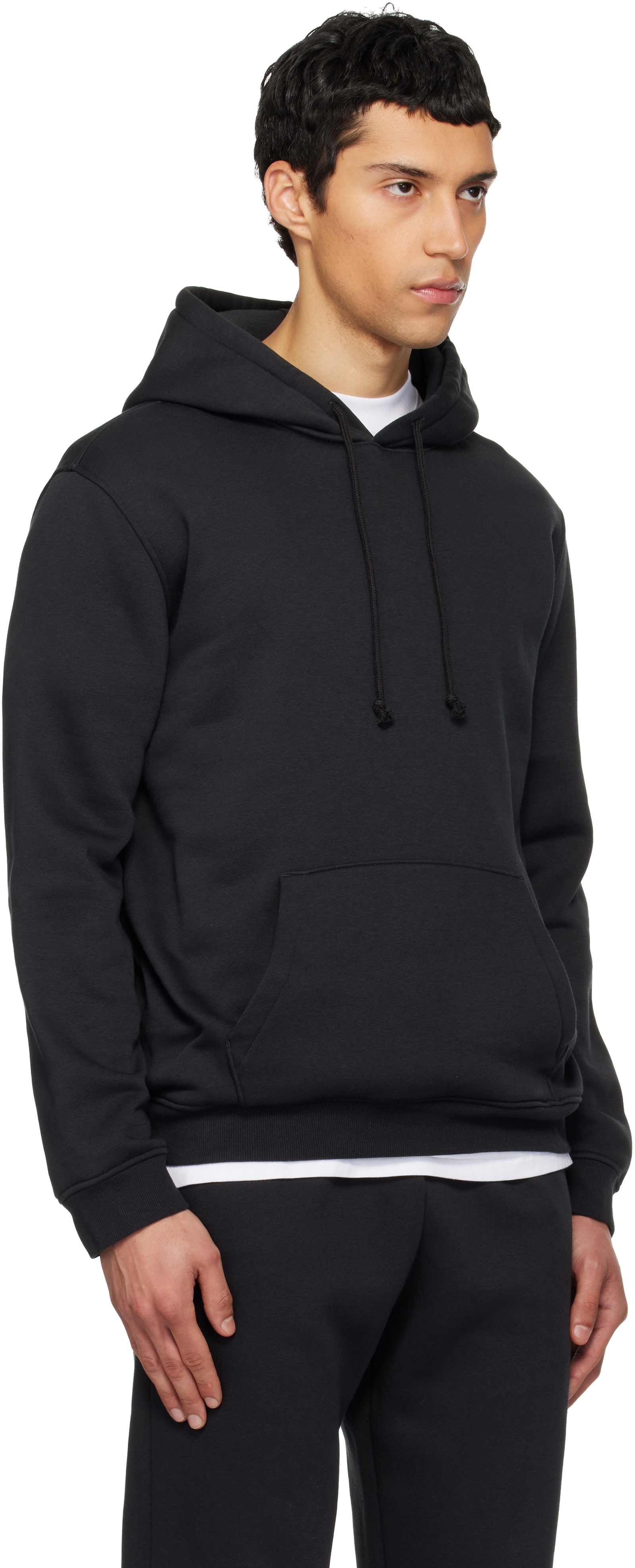 SKIMS - Pull à capuche noir - Fleece Lounge
