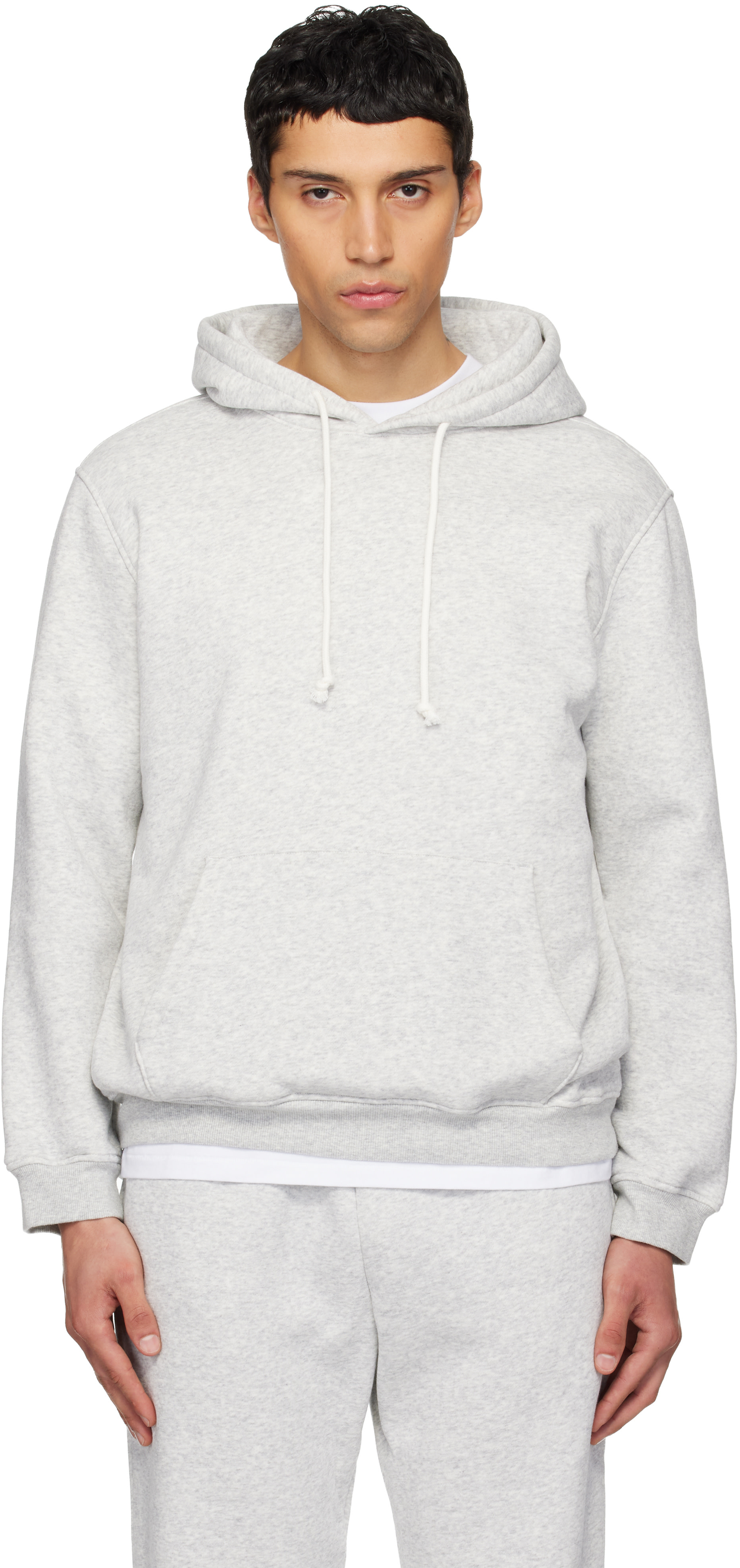 SKIMS - Pull à capuche gris - Fleece Lounge