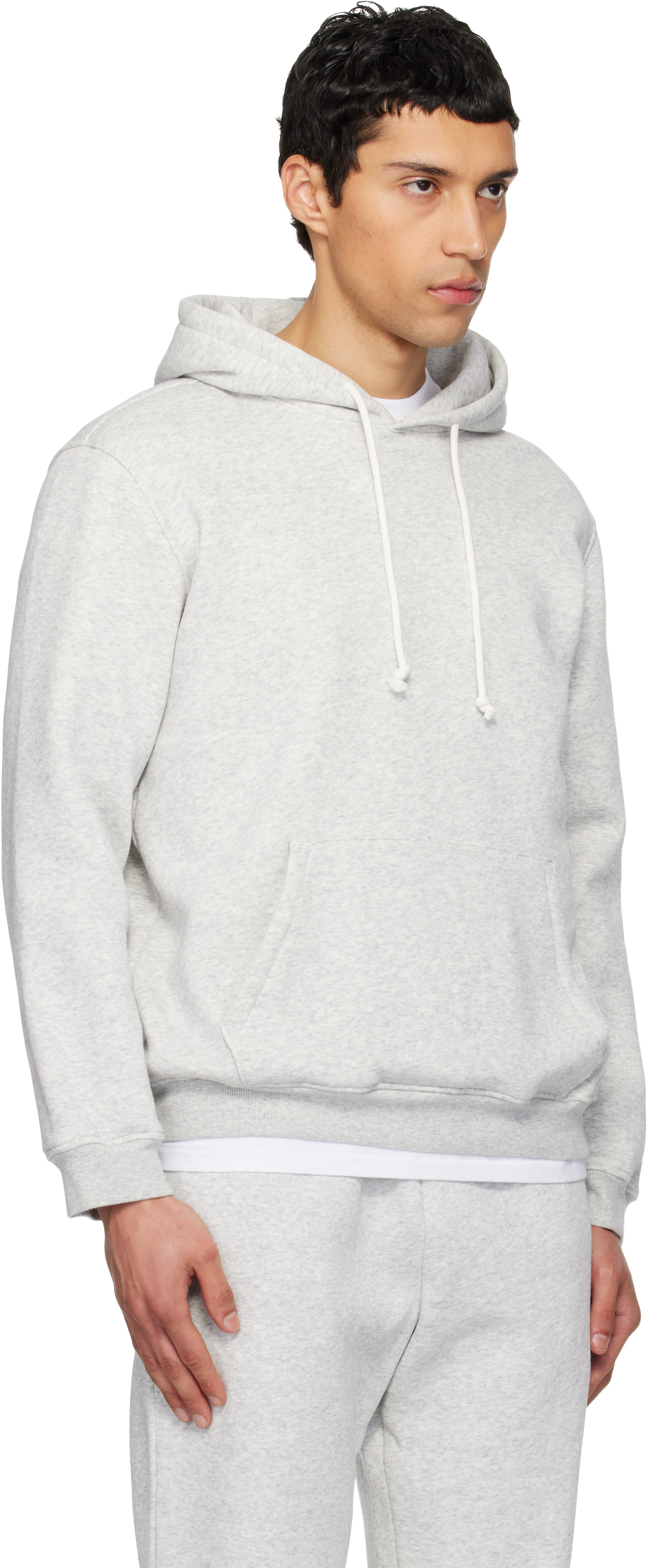 SKIMS - Pull à capuche gris - Fleece Lounge