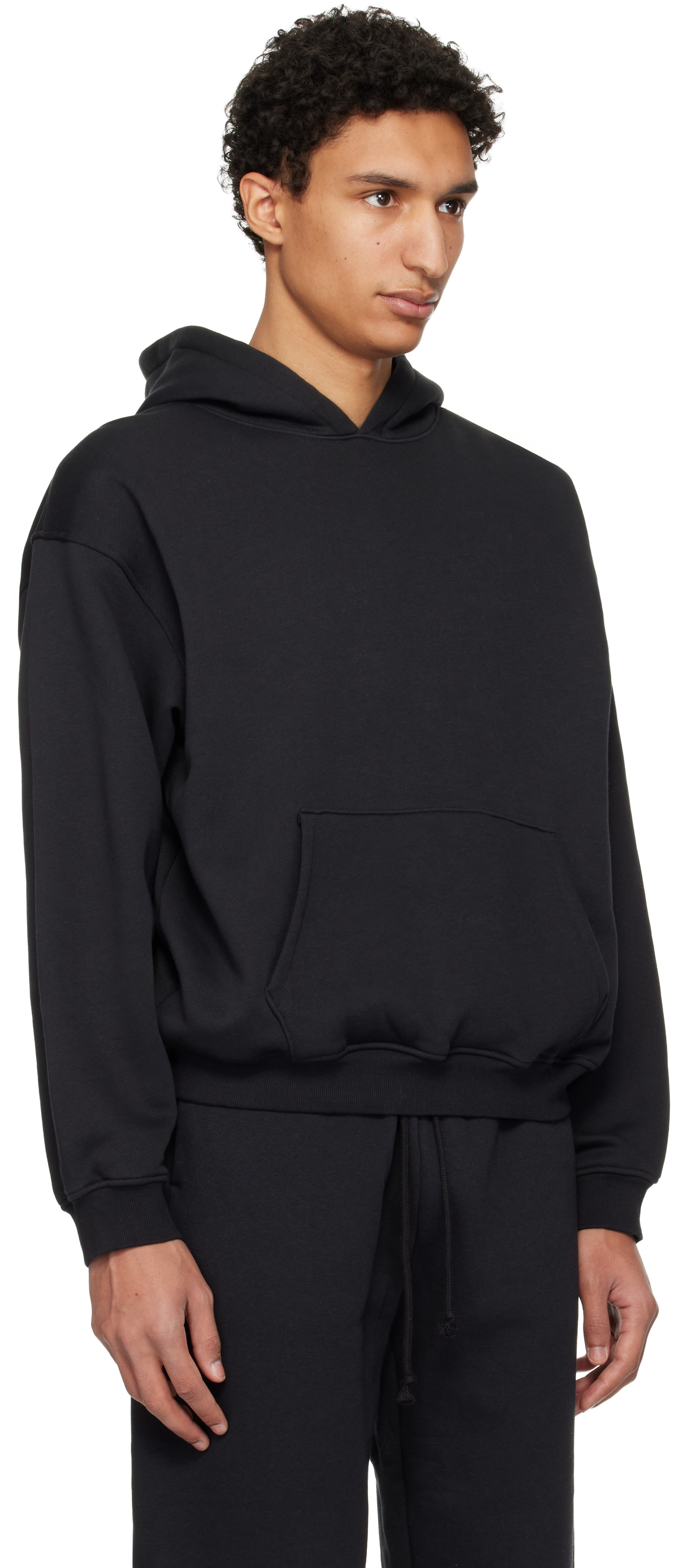 SKIMS - Pull à capuche décontracté noir - Fleece Lounge