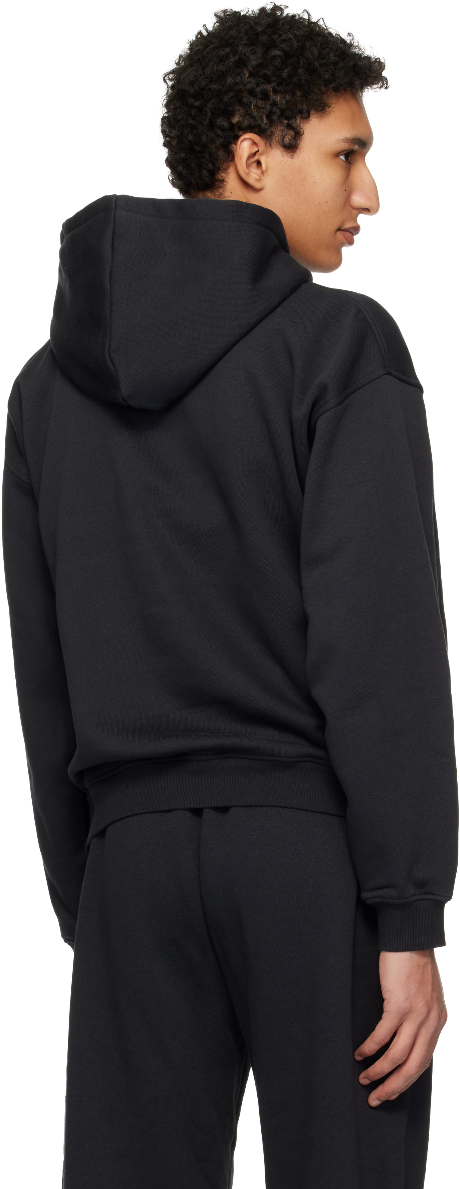 SKIMS - Pull à capuche décontracté noir - Fleece Lounge