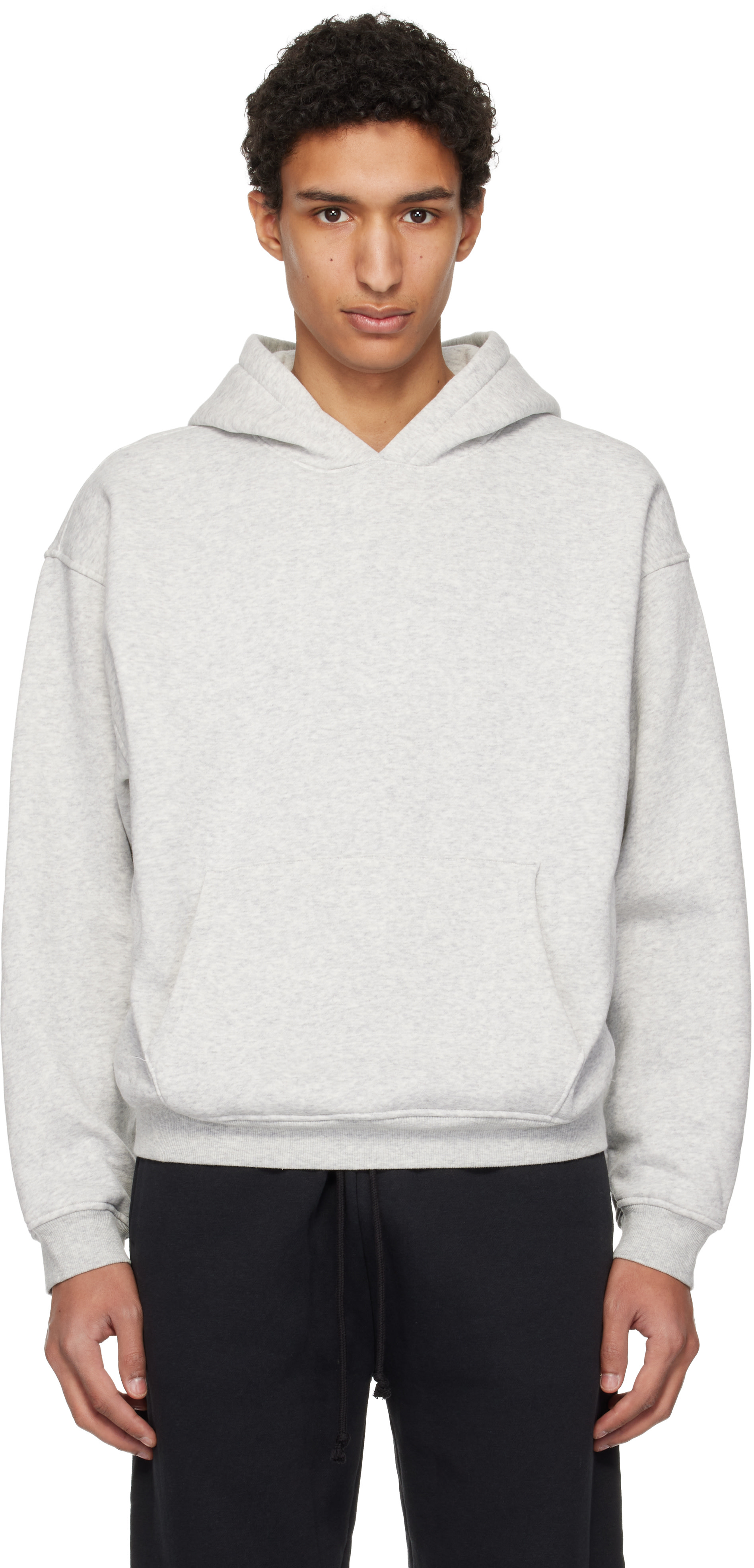 SKIMS - Pull à capuche décontracté gris - Fleece Lounge