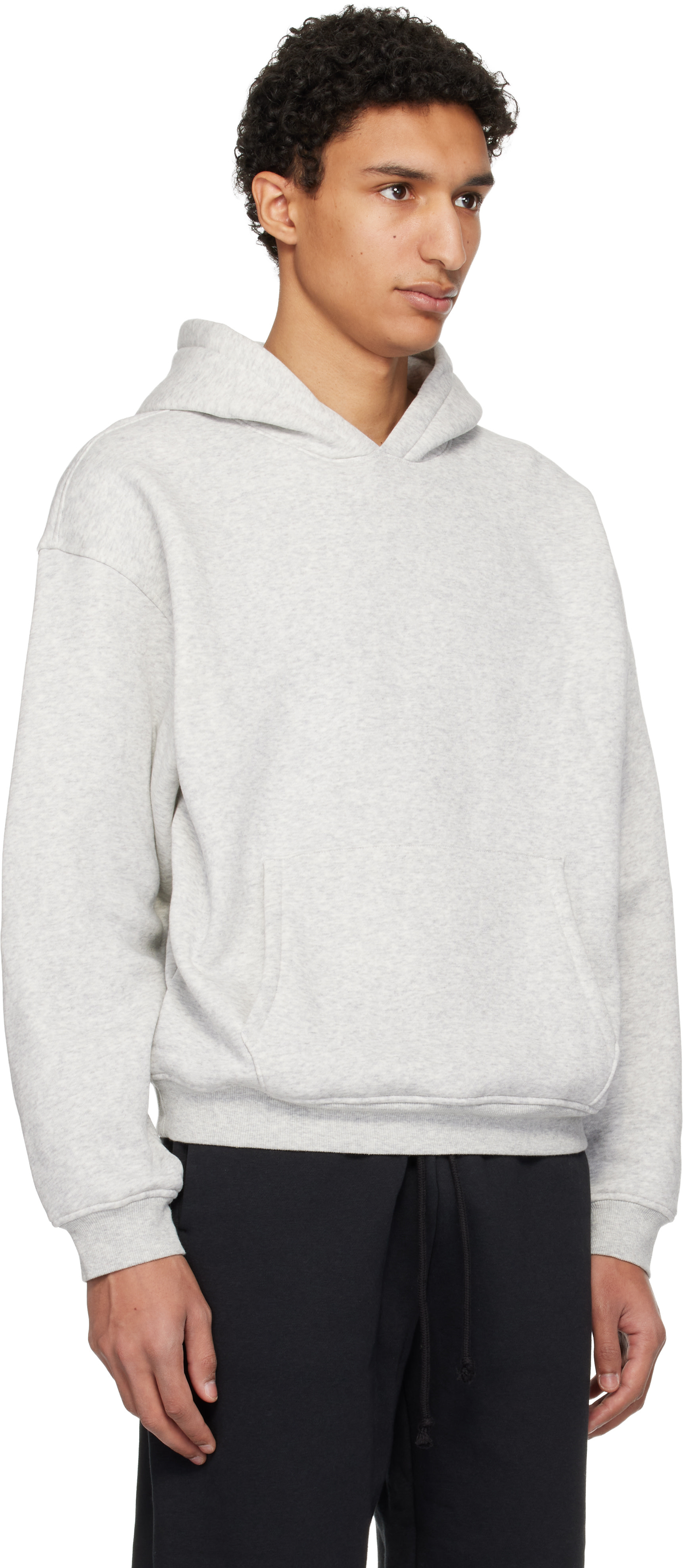 SKIMS - Pull à capuche décontracté gris - Fleece Lounge