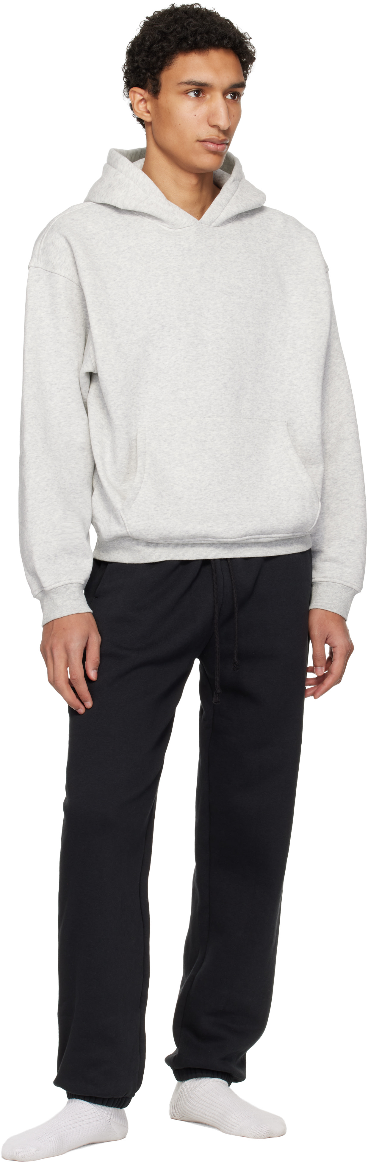 SKIMS - Pull à capuche décontracté gris - Fleece Lounge