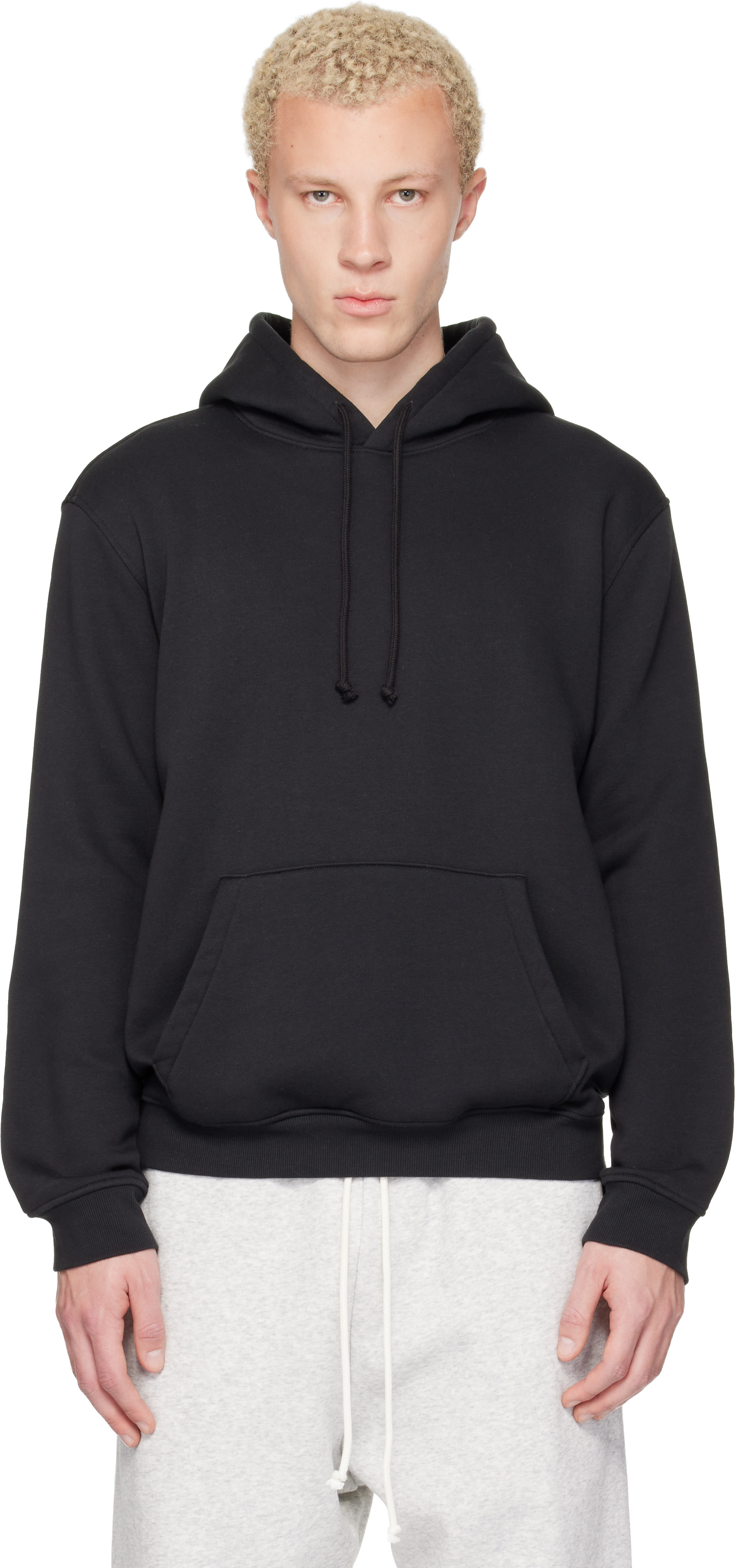 SKIMS - Pull à capuche noir - Fleece Lounge