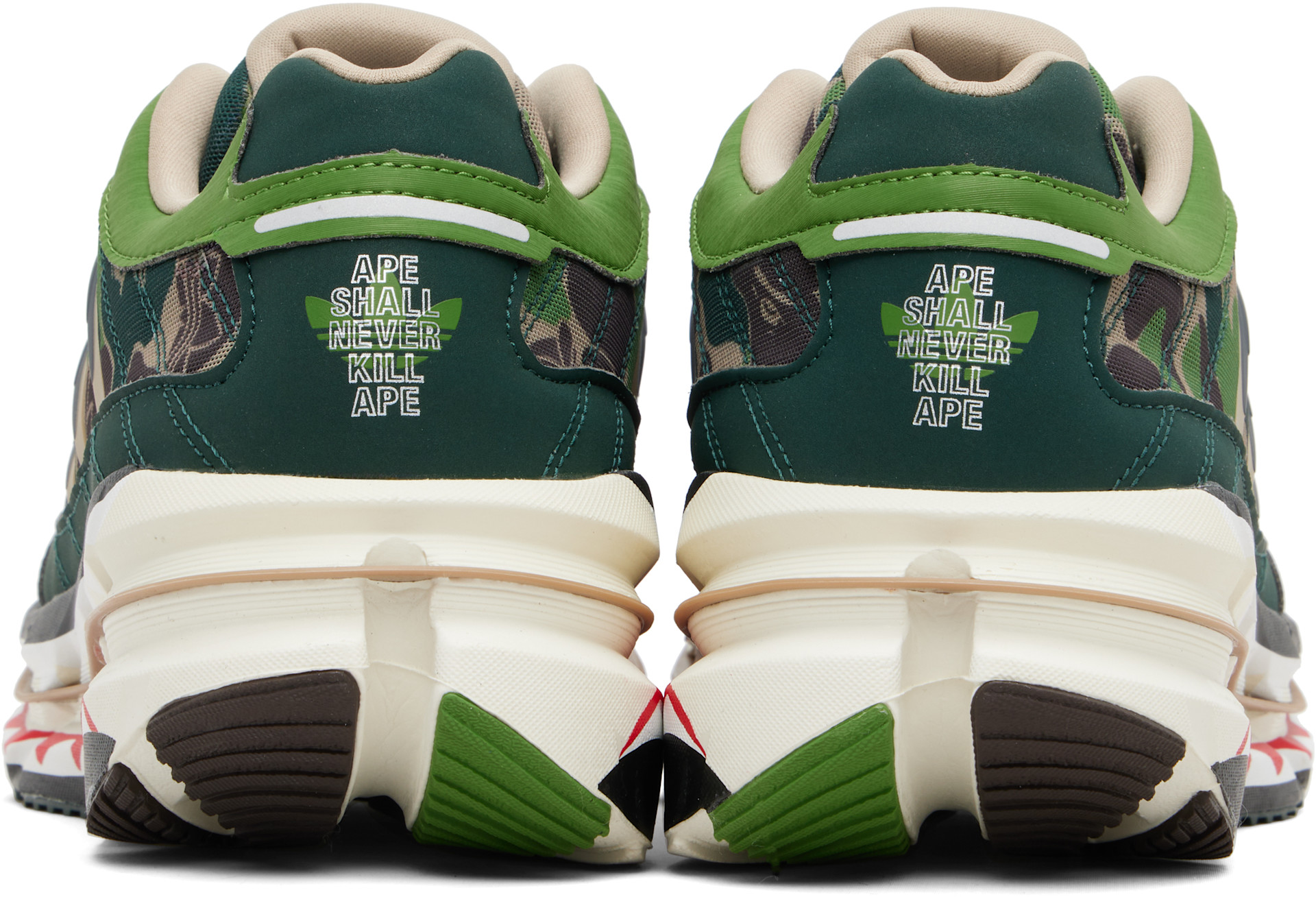 BAPE: Khaki adidas Originals Edition Adistar Hrmy Sneakers | SSENSE BAPE: Khaki adidas Originals Edition Adistar Hrmy Sneakers | SSENSE