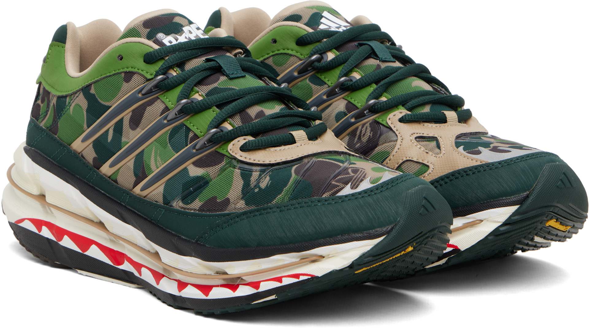 BAPE: Khaki adidas Originals Edition Adistar Hrmy Sneakers | SSENSE BAPE: Khaki adidas Originals Edition Adistar Hrmy Sneakers | SSENSE