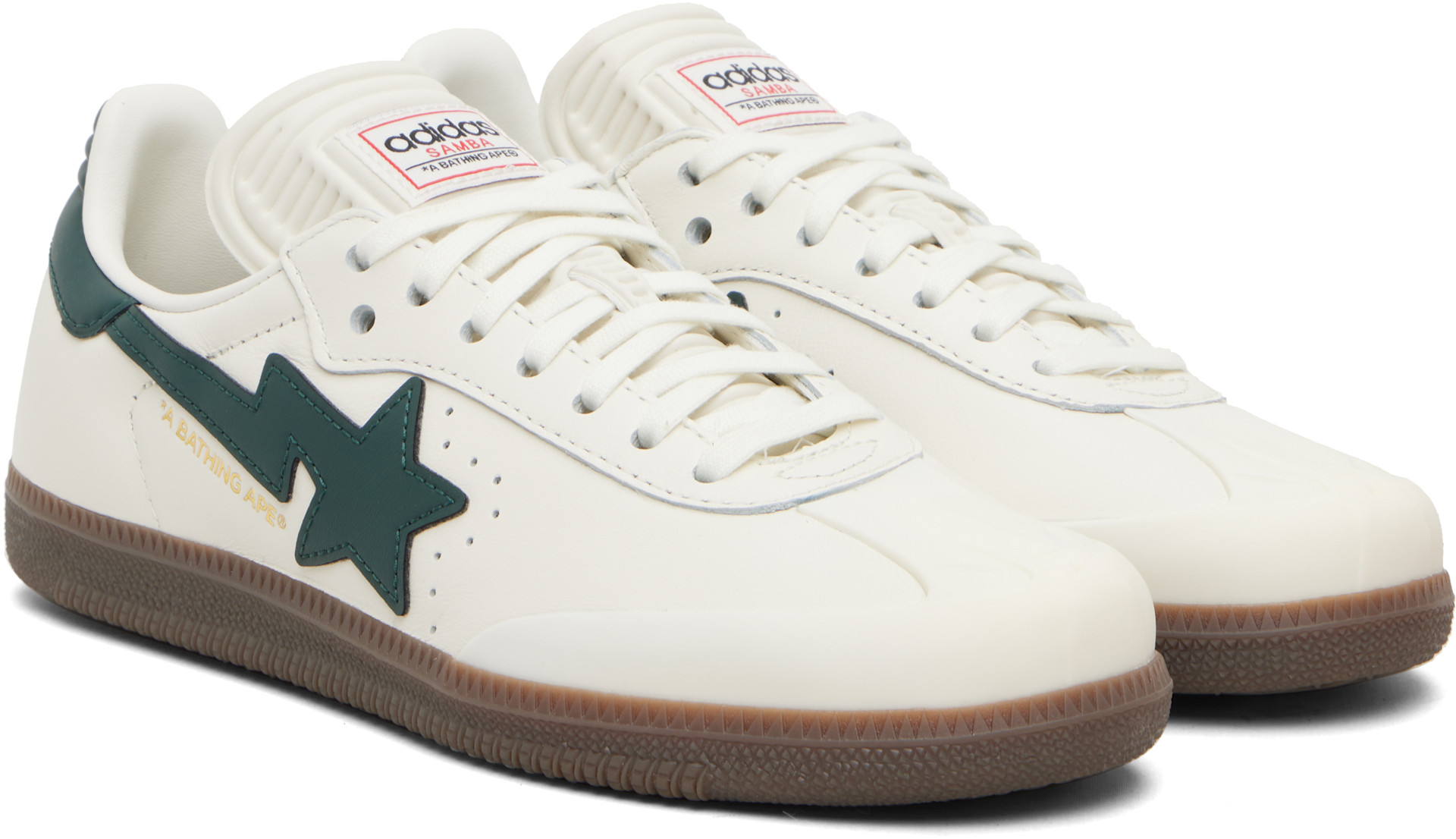BAPE: Off-White adidas Originals Edition Samba Sneakers | SSENSE