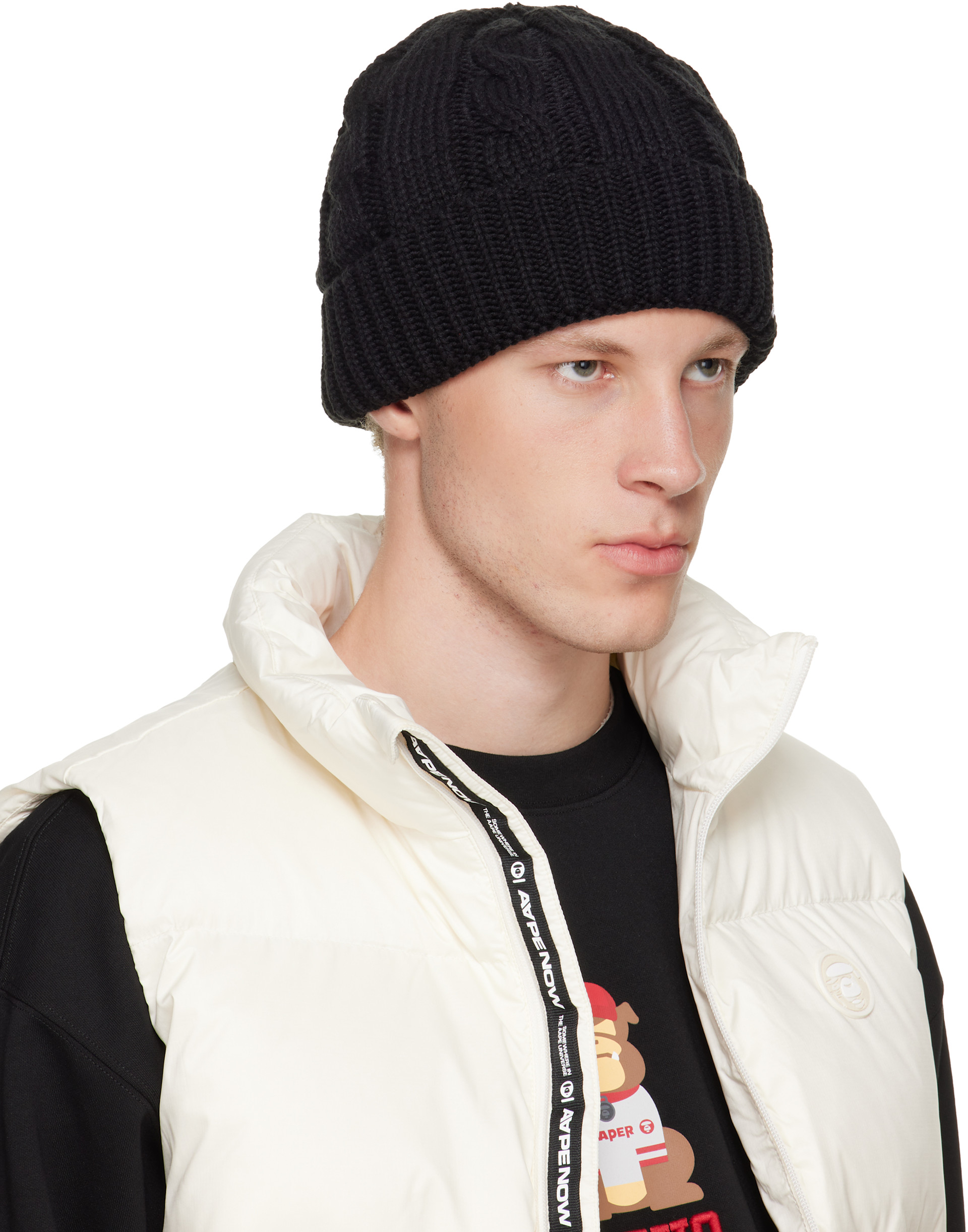 AAPE by A Bathing Ape - ブラック ロゴ ビーニー