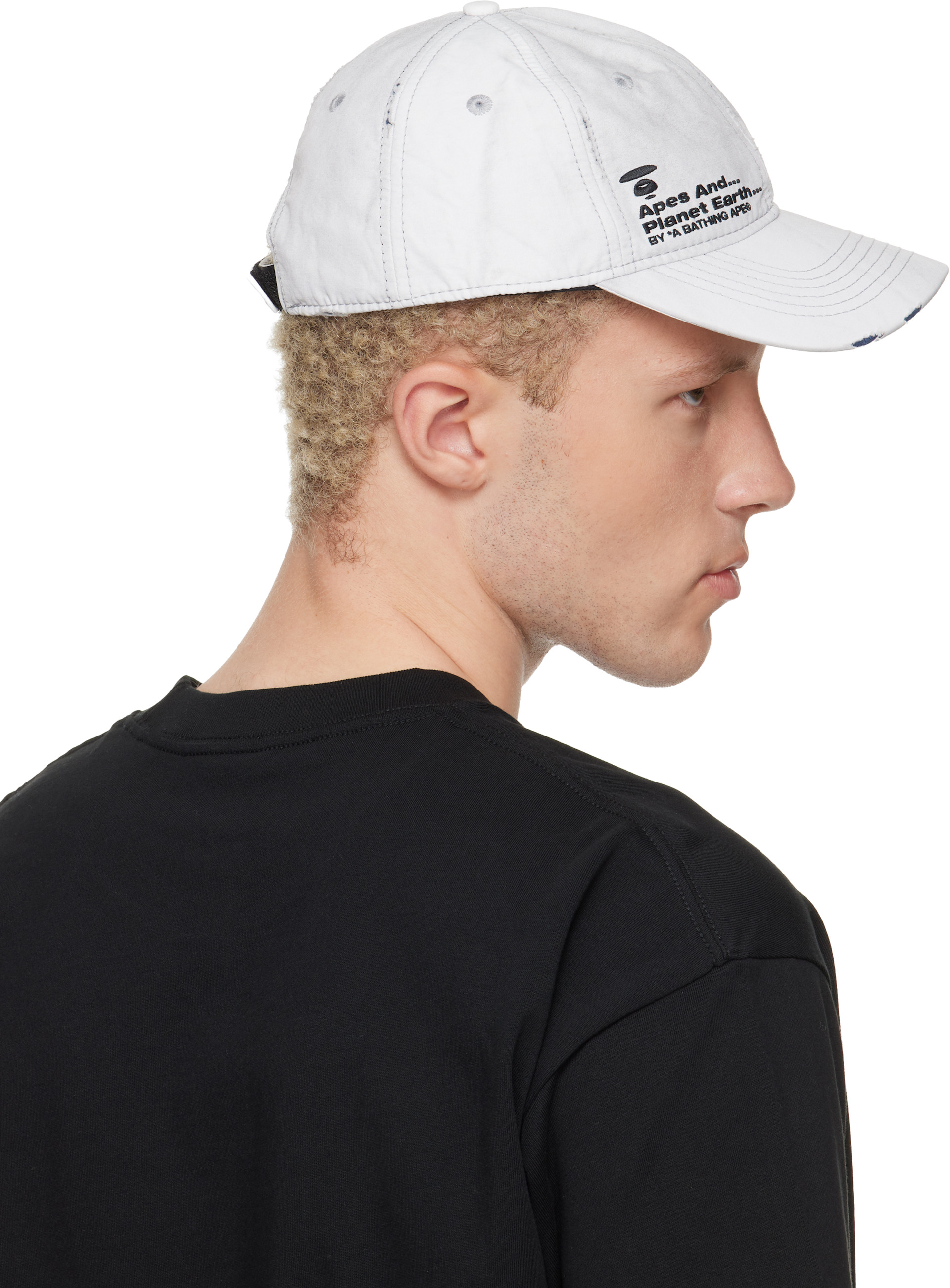 AAPE by A Bathing Ape - 오프 화이트 디스트레스 로고 볼캡