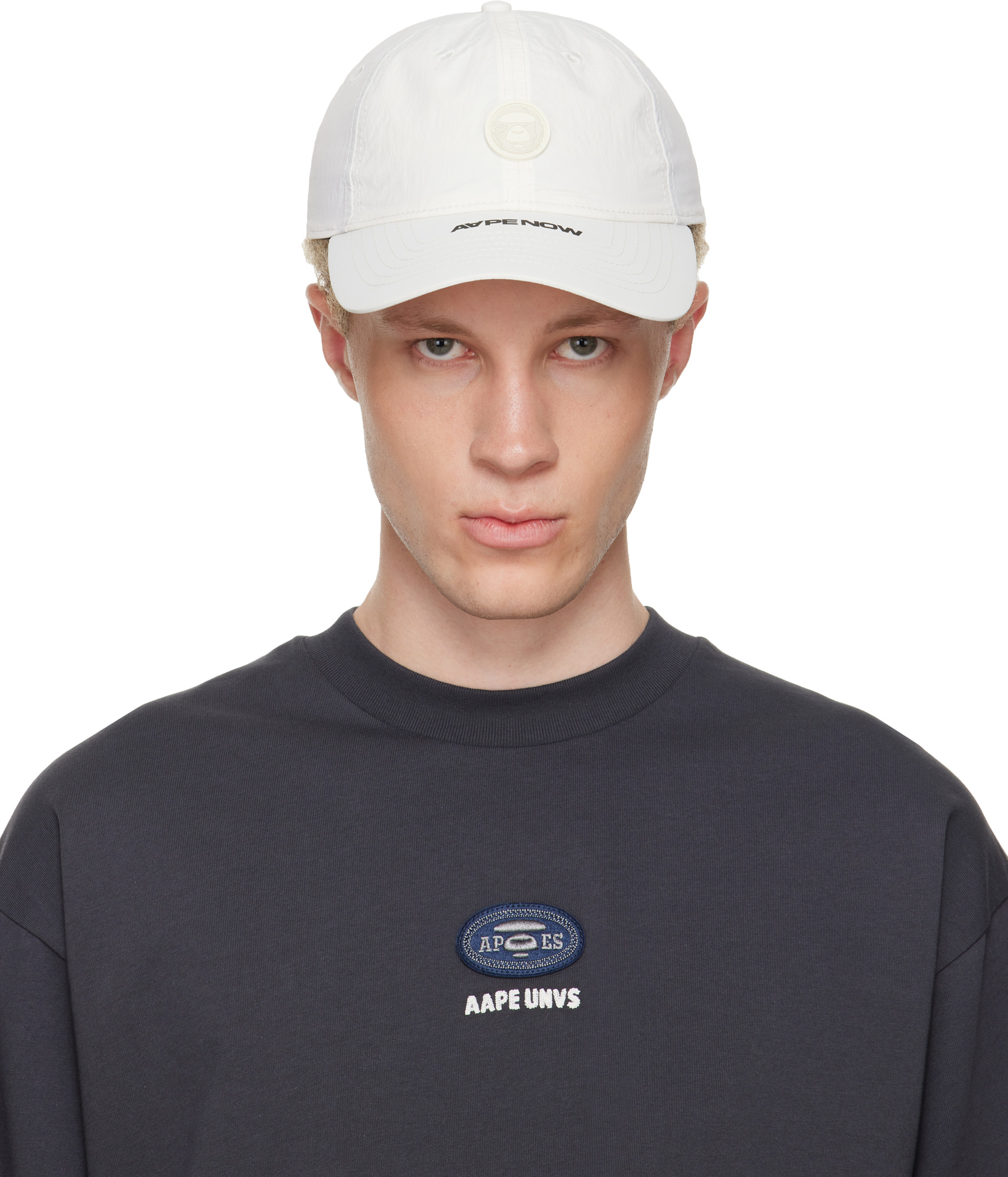AAPE by A Bathing Ape - 오프 화이트 에이프 나우 문페이스 볼캡