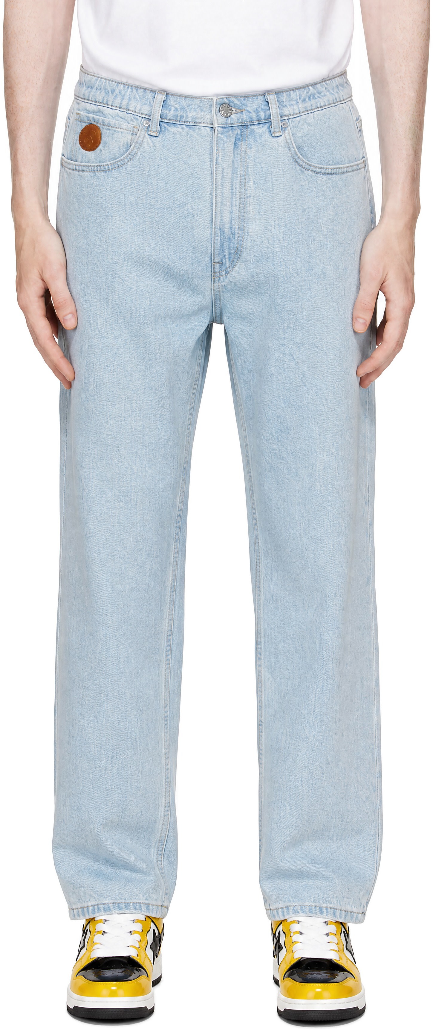 AAPE by A Bathing Ape - Jean bleu à logo AAPE Now