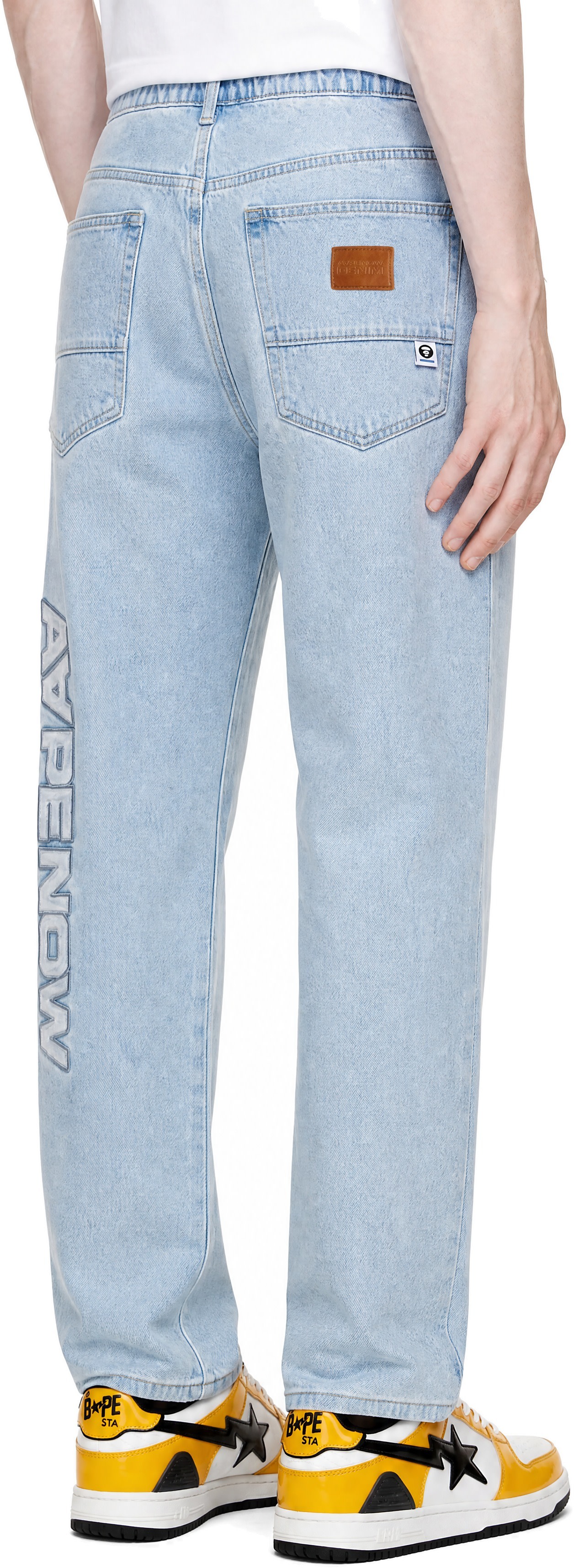 AAPE by A Bathing Ape - Jean bleu à logo AAPE Now
