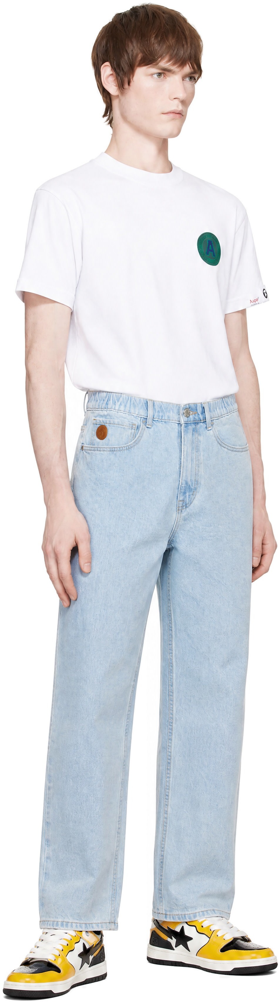 AAPE by A Bathing Ape - Blue 'AAPE NOW' Jeans