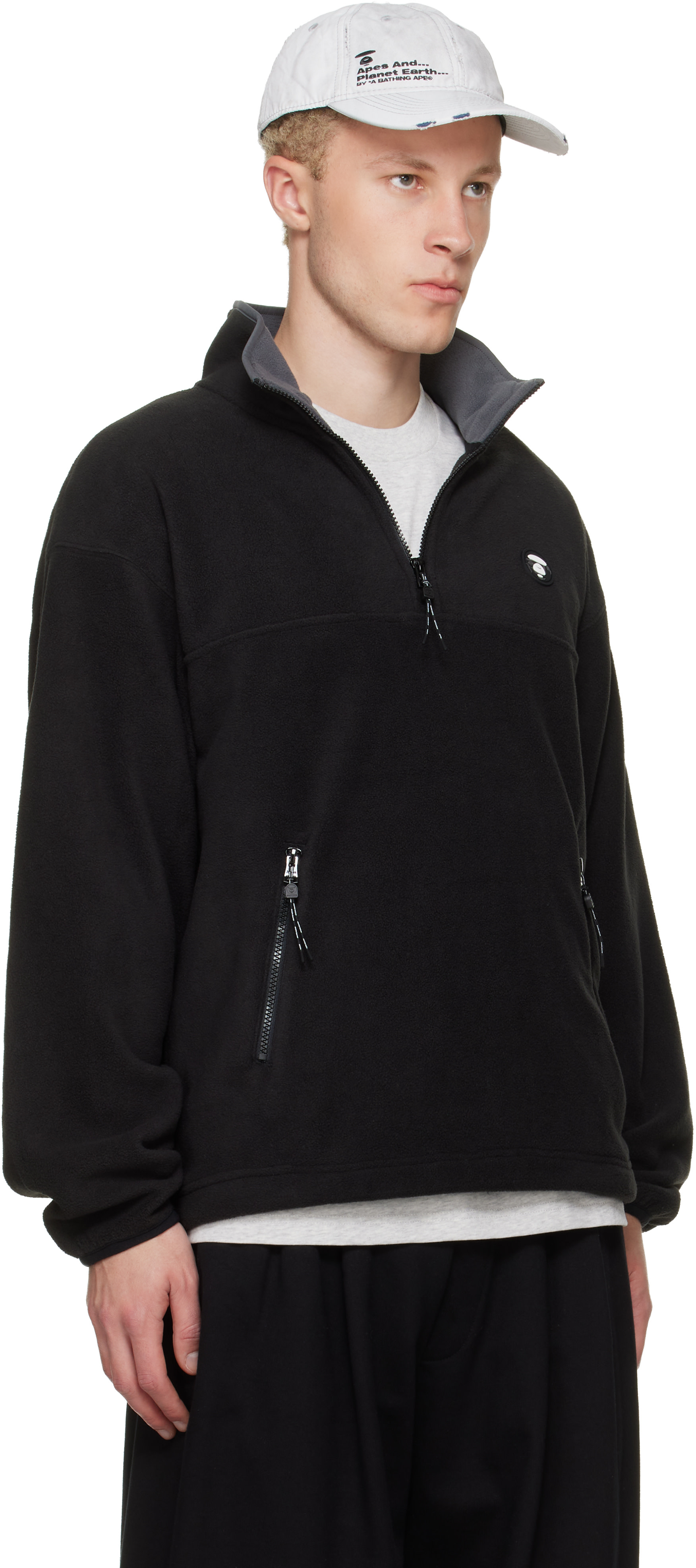 AAPE by A Bathing Ape - 블랙 에이프 나우 문페이스 집업 스웨터