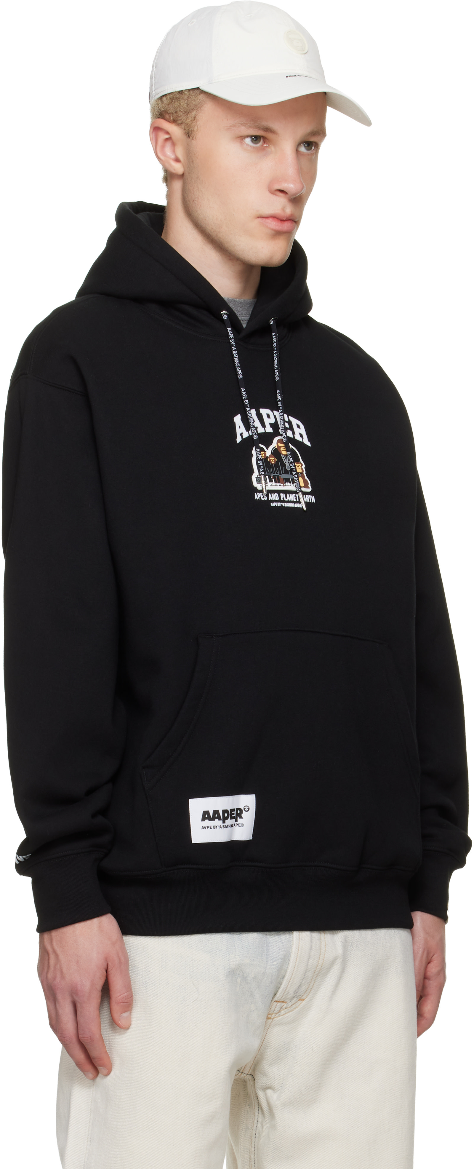AAPE by A Bathing Ape - 블랙 에이퍼 후디