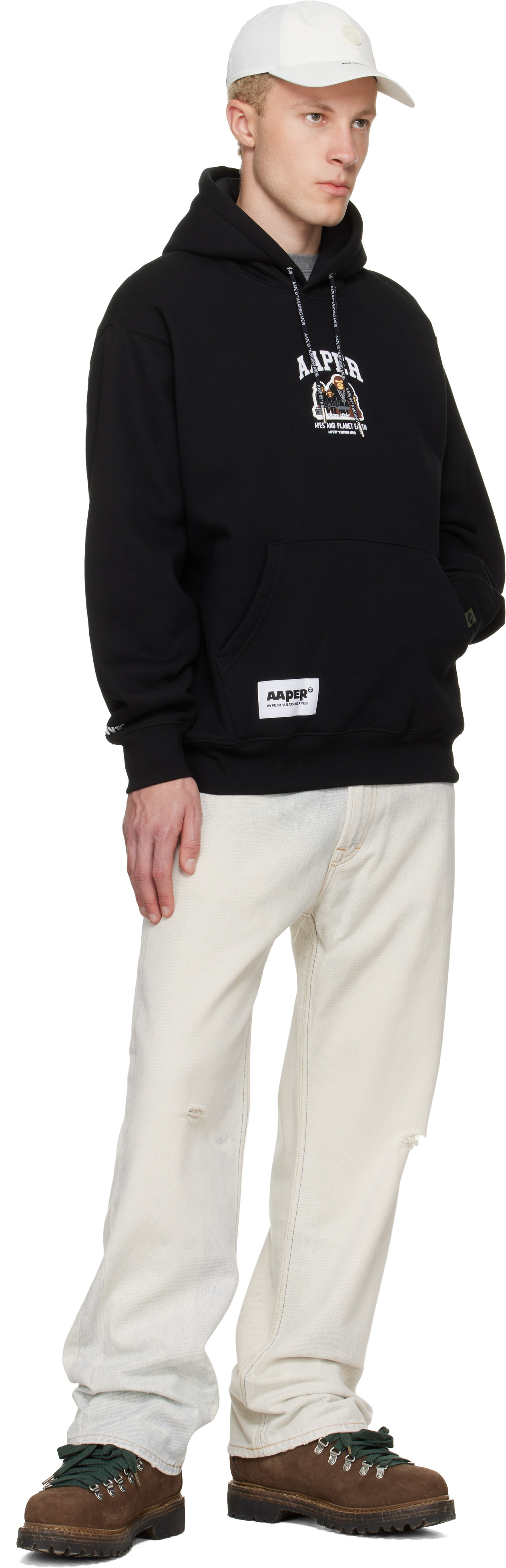 AAPE by A Bathing Ape - 블랙 에이퍼 후디