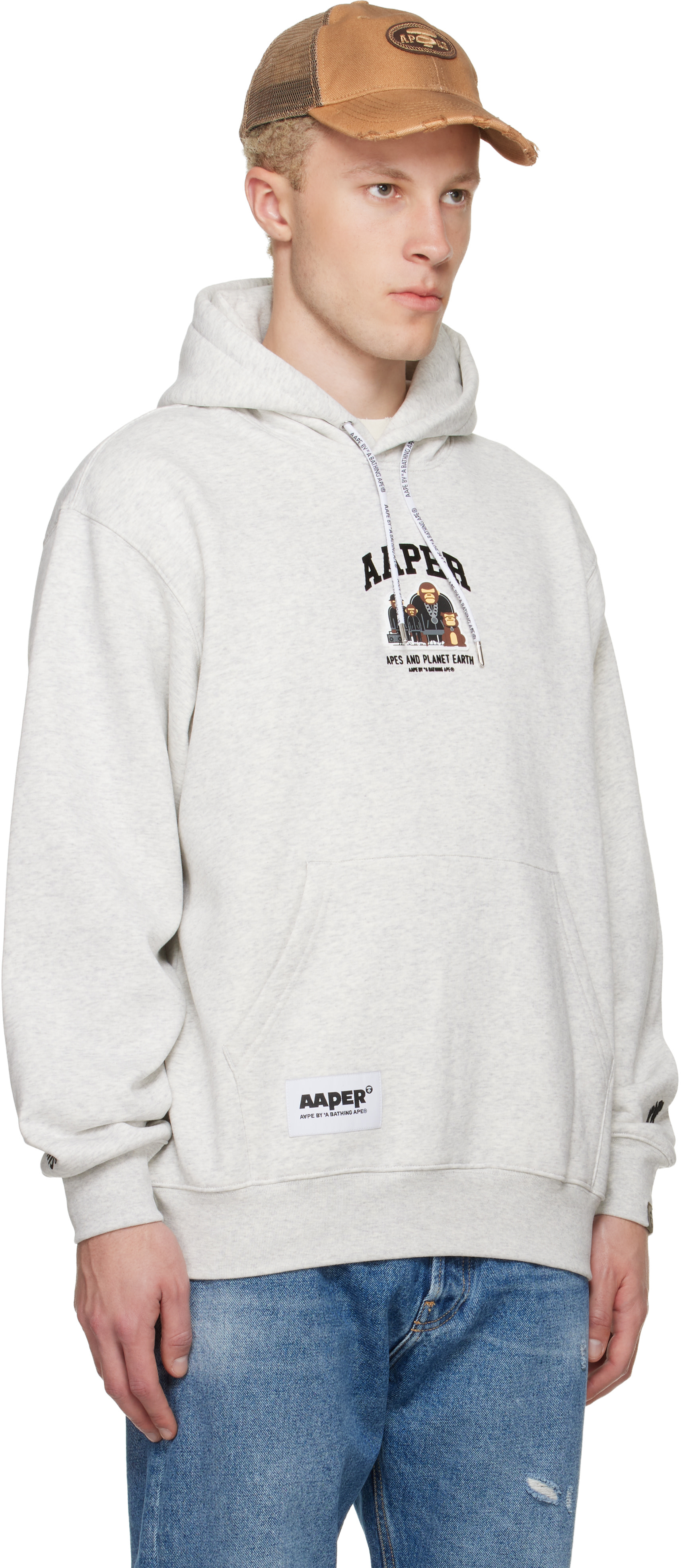 AAPE by A Bathing Ape - 그레이 에이퍼 후디