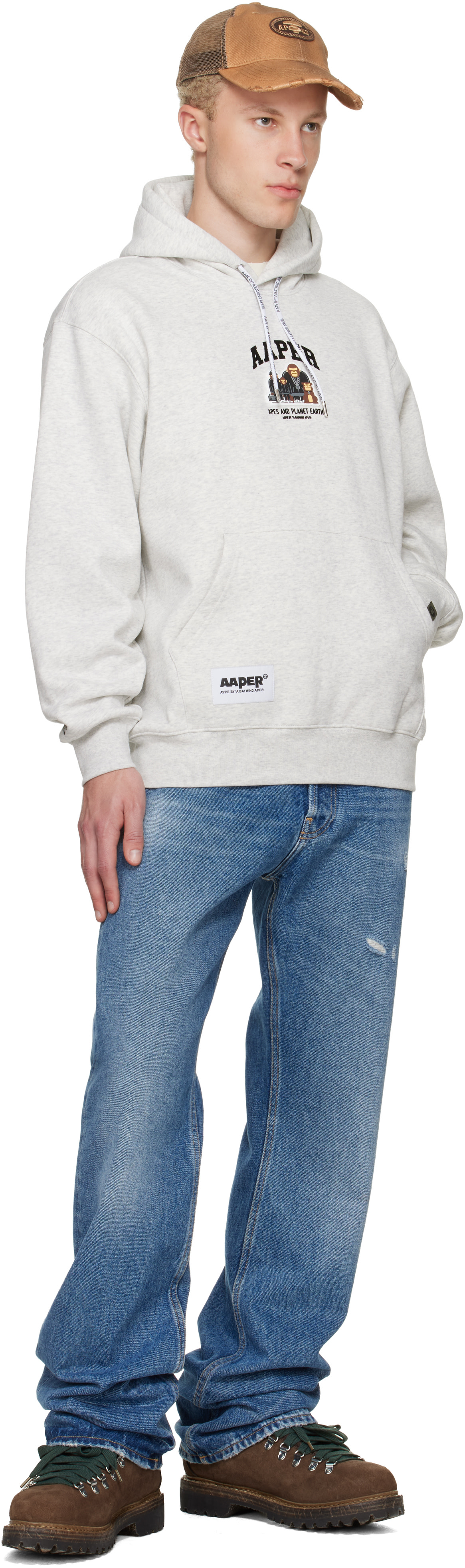 AAPE by A Bathing Ape - 그레이 에이퍼 후디