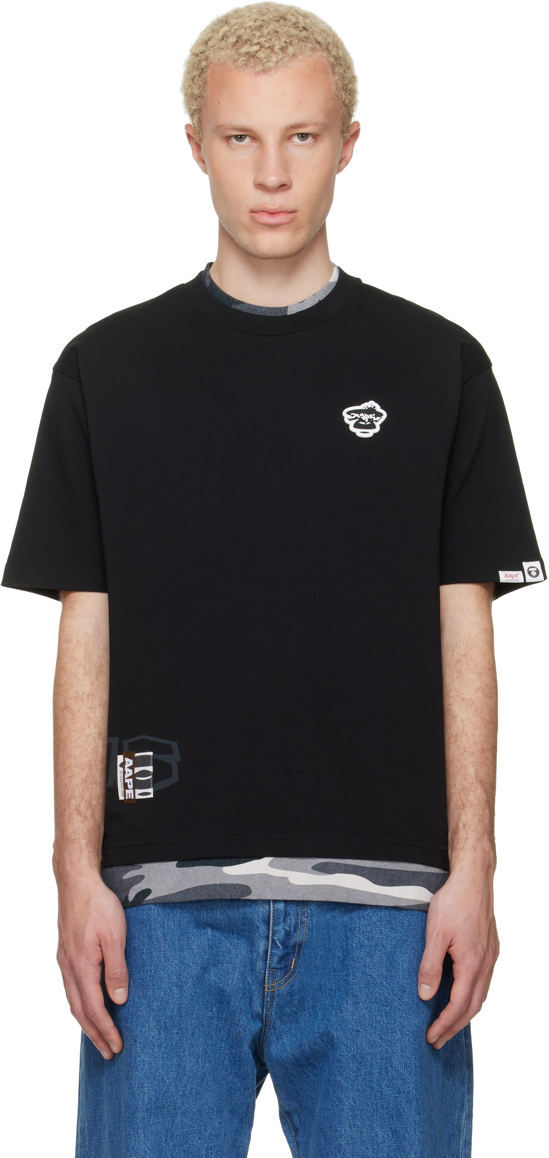 AAPE by A Bathing Ape - 블랙 에이프 유니버스 그래픽 티셔츠