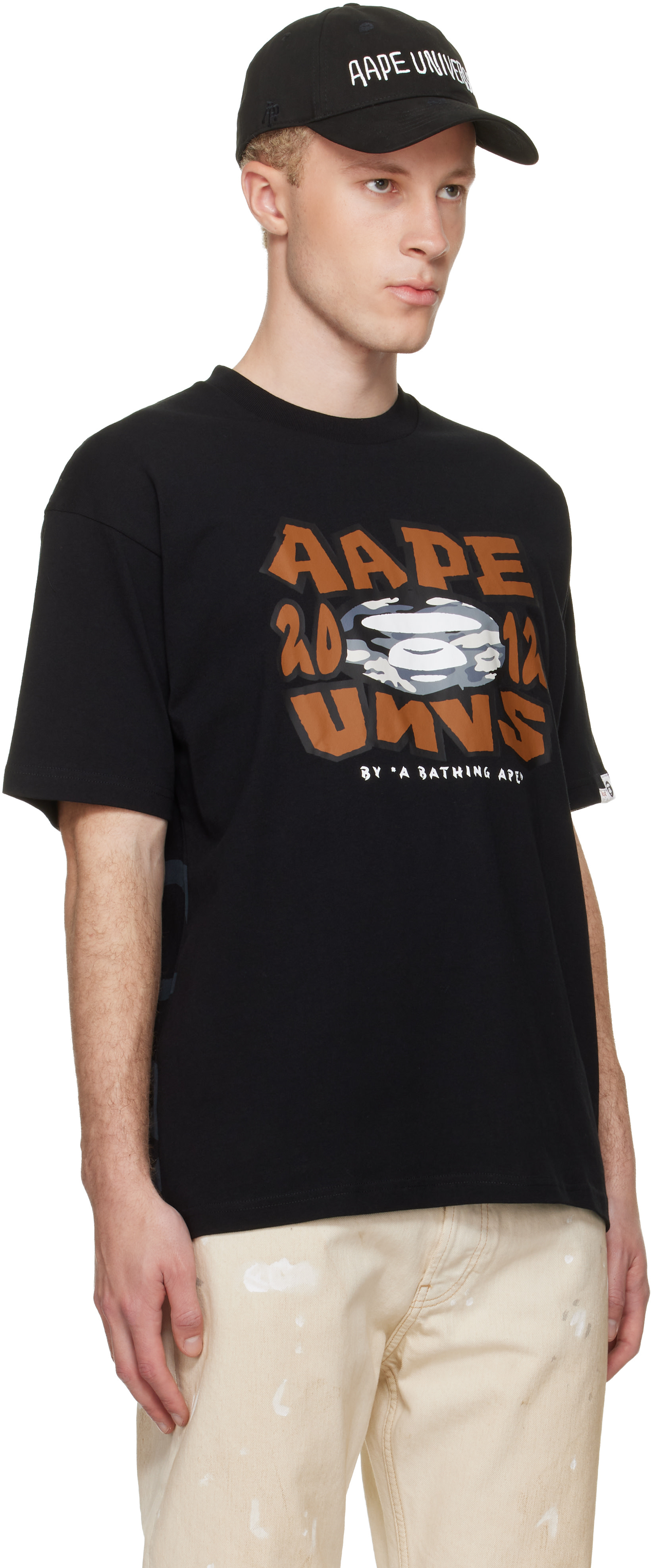 AAPE by A Bathing Ape - 블랙 에이프 테마 메인 티셔츠