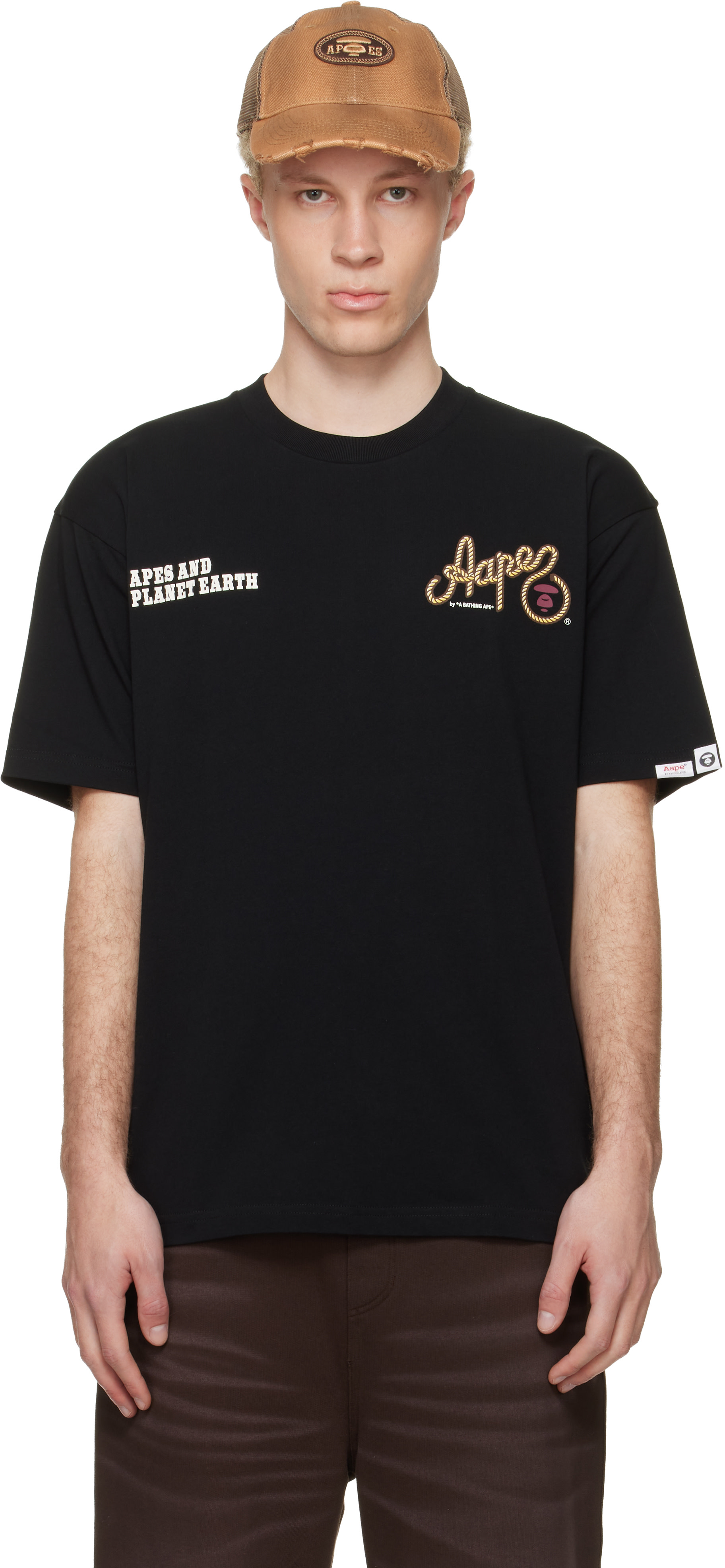 AAPE by A Bathing Ape - ブラック 'AAPE' Theme Main Tシャツ