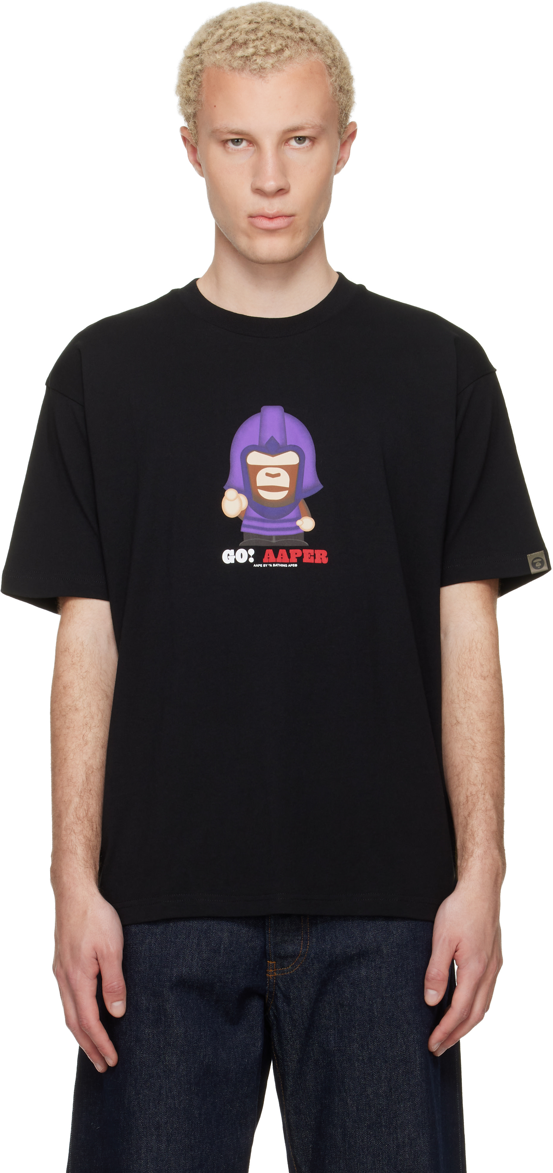 AAPE by A Bathing Ape - 블랙 에이퍼 티셔츠