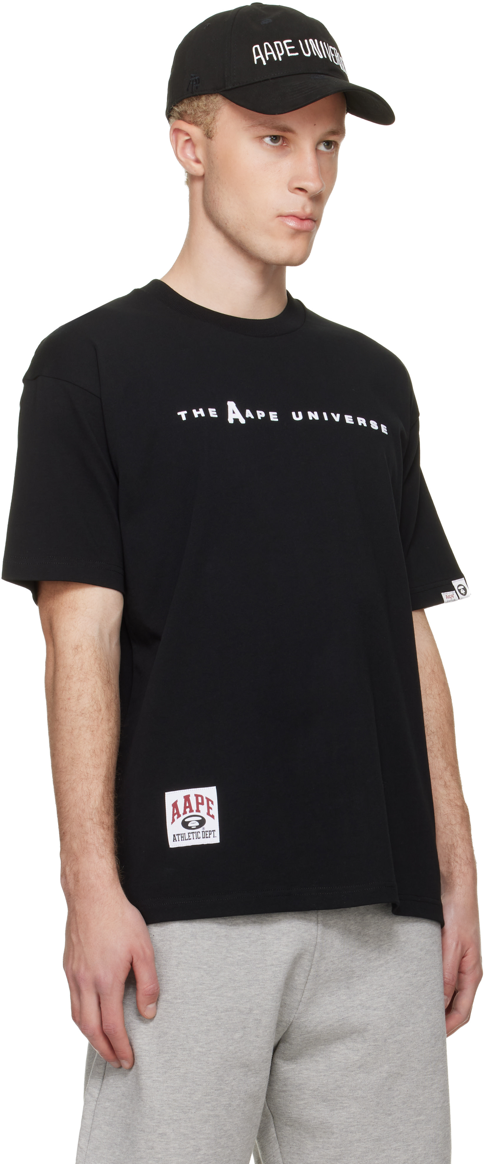 AAPE by A Bathing Ape - ブラック 'AAPEUNVS' Tシャツ