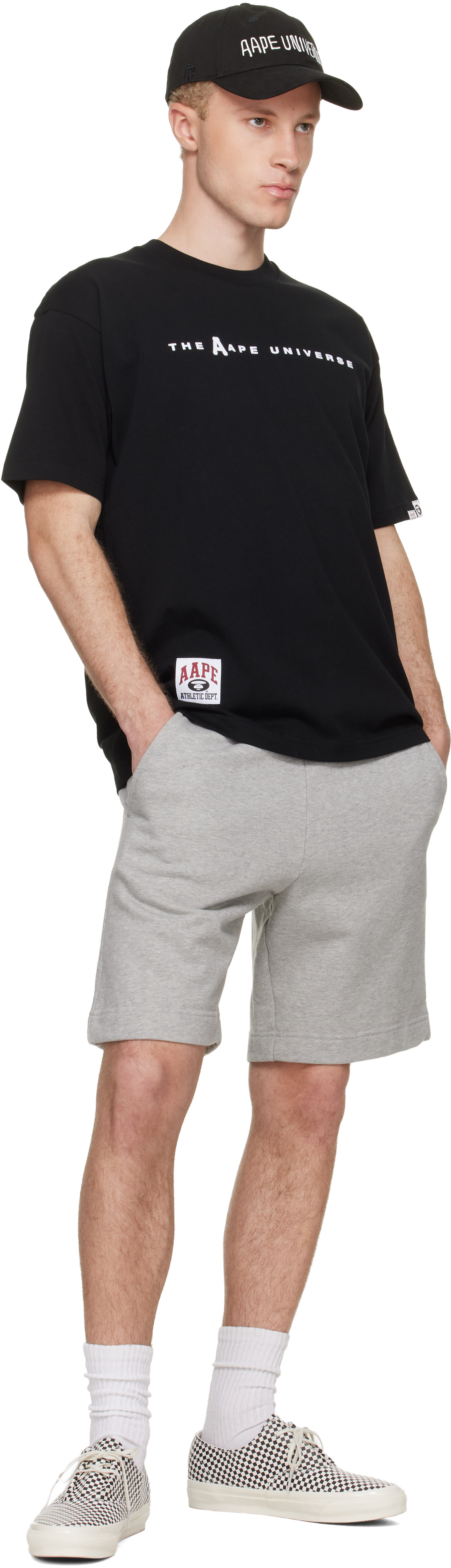 AAPE by A Bathing Ape - ブラック 'AAPEUNVS' Tシャツ