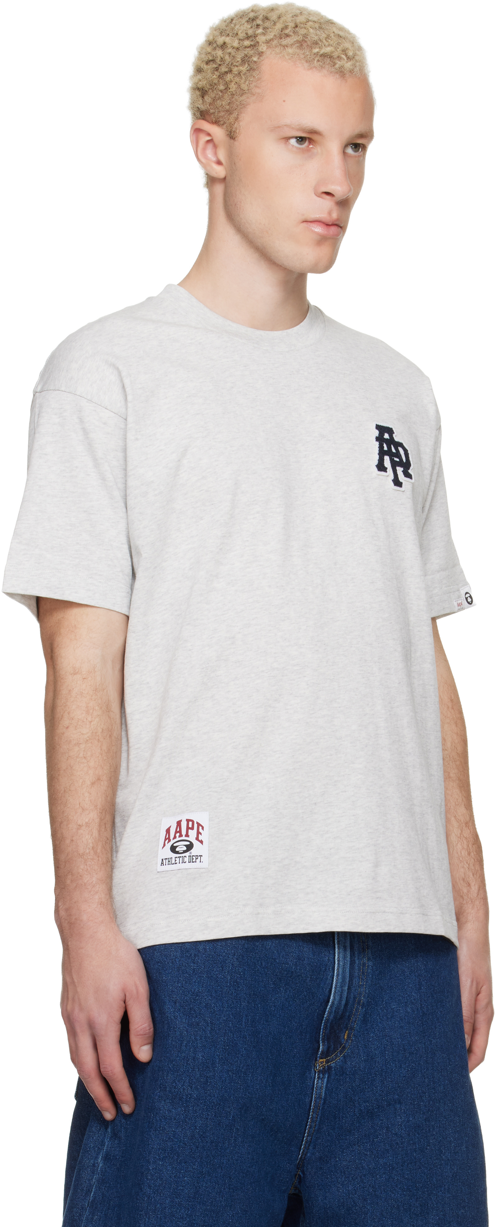 AAPE by A Bathing Ape - 그레이 로고 패치 티셔츠