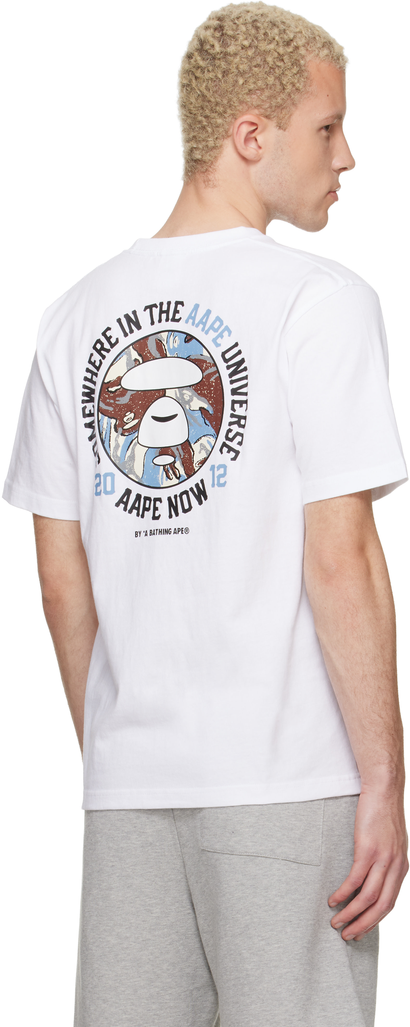 AAPE by A Bathing Ape - T-shirt blanc à logos