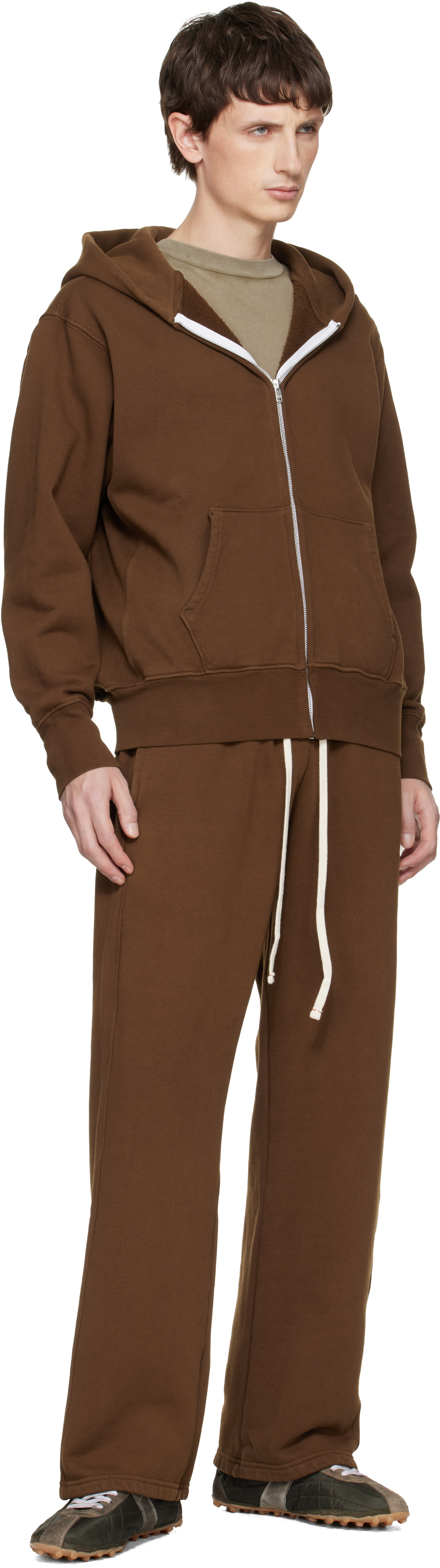 Les Tien - Brown Heavyweight Classic Sweatpants